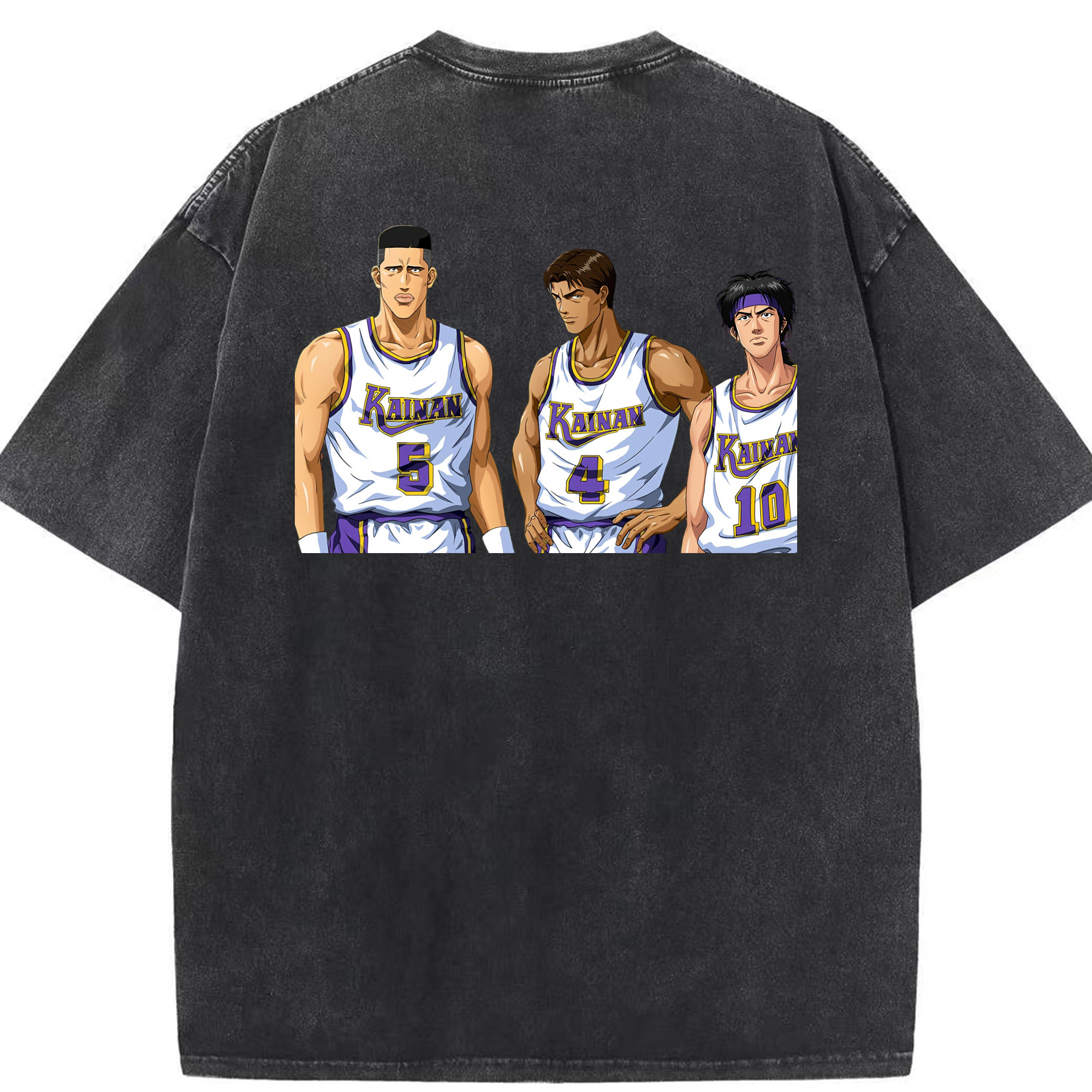 （画像用） SLAM DUNK／スラムダンク 綿100% ヴィンテージ風 半袖Tシャツ（背面プリント）