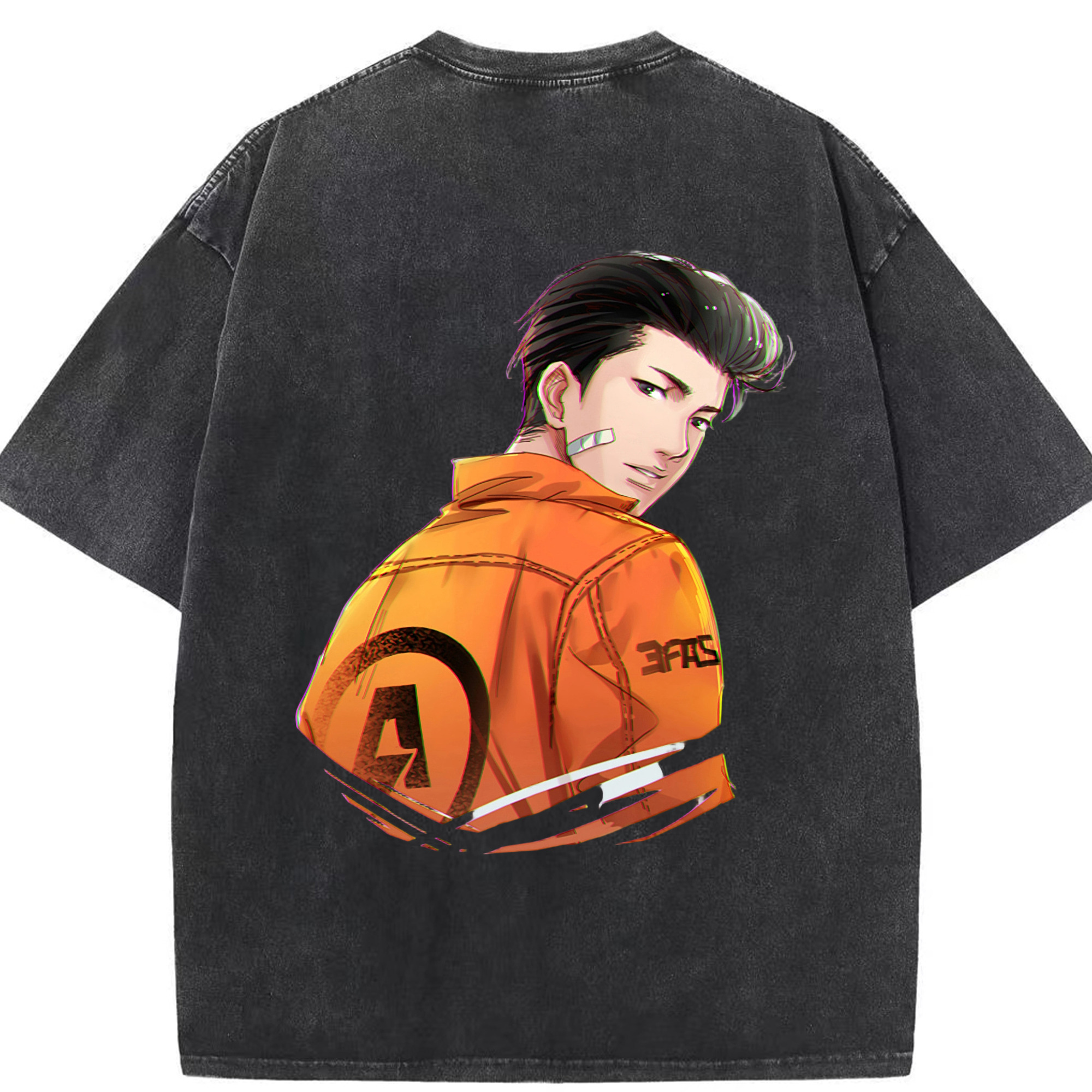 SLAM DUNK／スラムダンク 綿100% ヴィンテージ風 半袖Tシャツ（背面プリント）