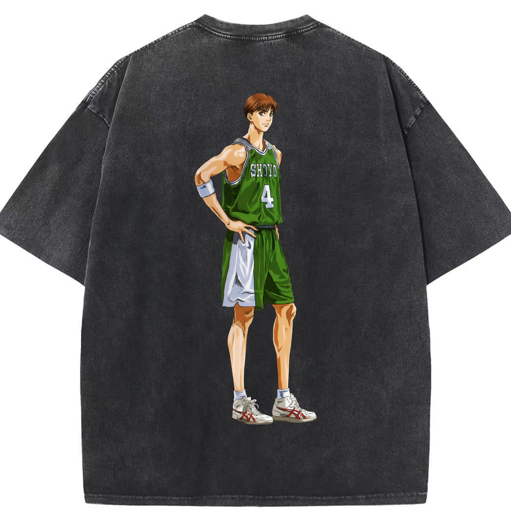 SLAM DUNK／スラムダンク 綿100% ヴィンテージ風 半袖Tシャツ（背面プリント）