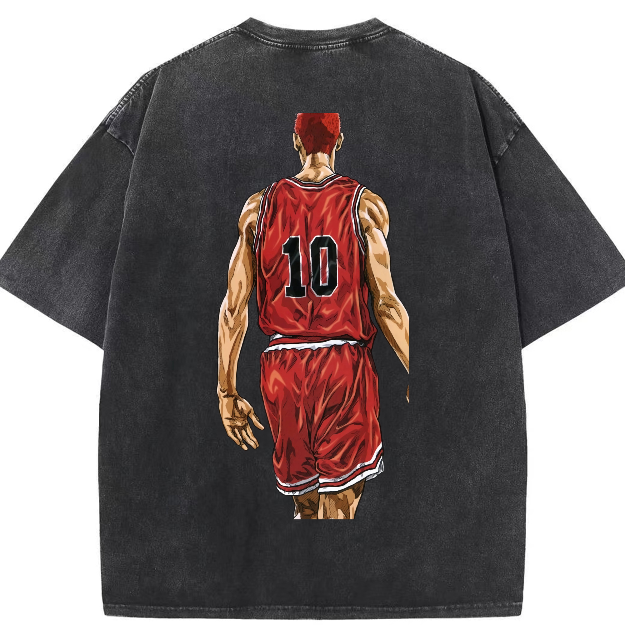 （画像用） SLAM DUNK／スラムダンク 綿100% ヴィンテージ風 半袖Tシャツ（背面プリント）