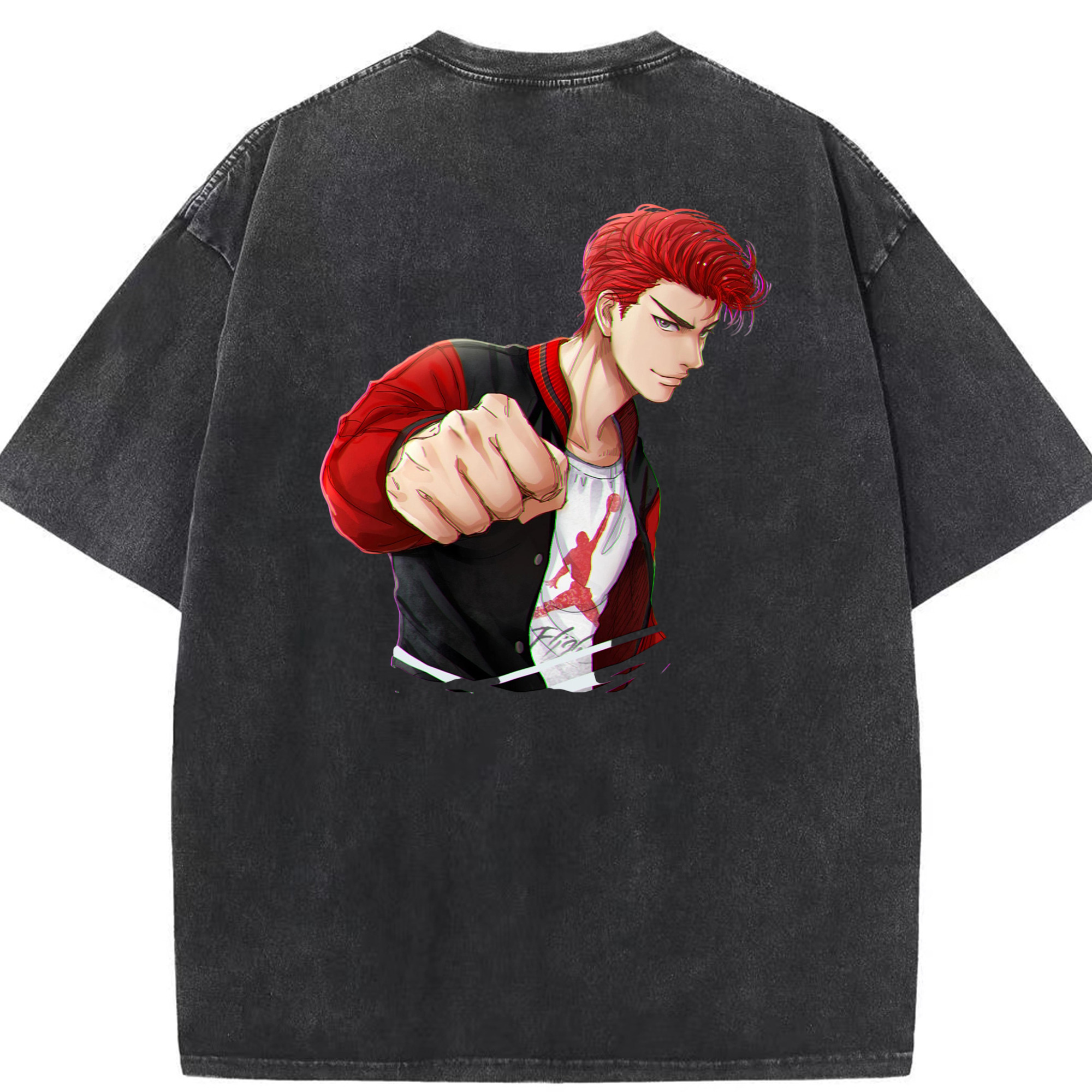 （画像用） SLAM DUNK／スラムダンク 綿100% ヴィンテージ風 半袖Tシャツ（背面プリント）