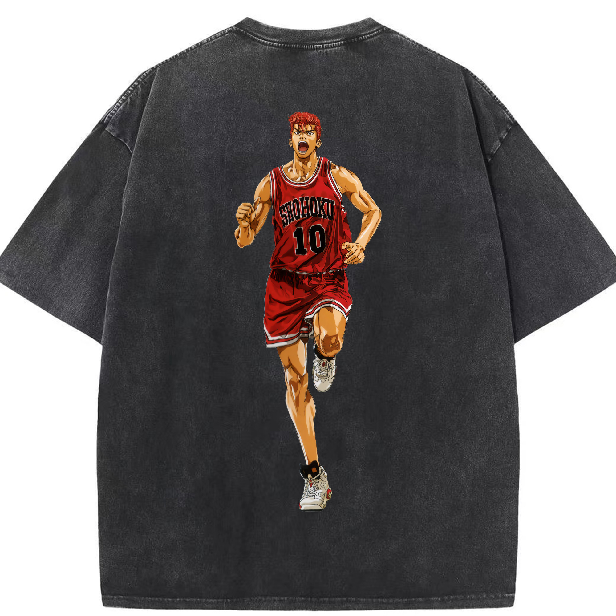 （画像用） SLAM DUNK／スラムダンク 綿100% ヴィンテージ風 半袖Tシャツ（背面プリント）