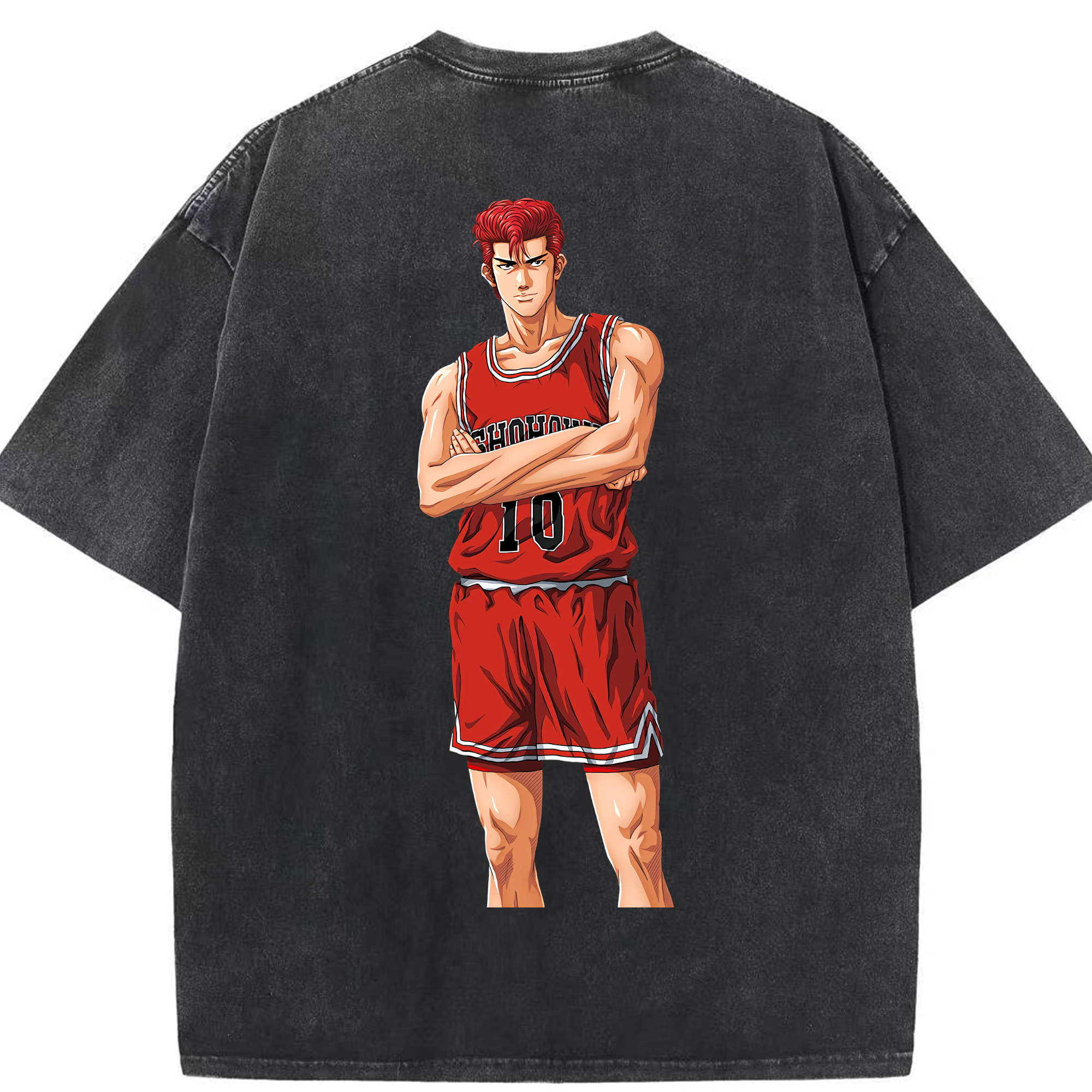（画像用） SLAM DUNK／スラムダンク 綿100% ヴィンテージ風 半袖Tシャツ（背面プリント）