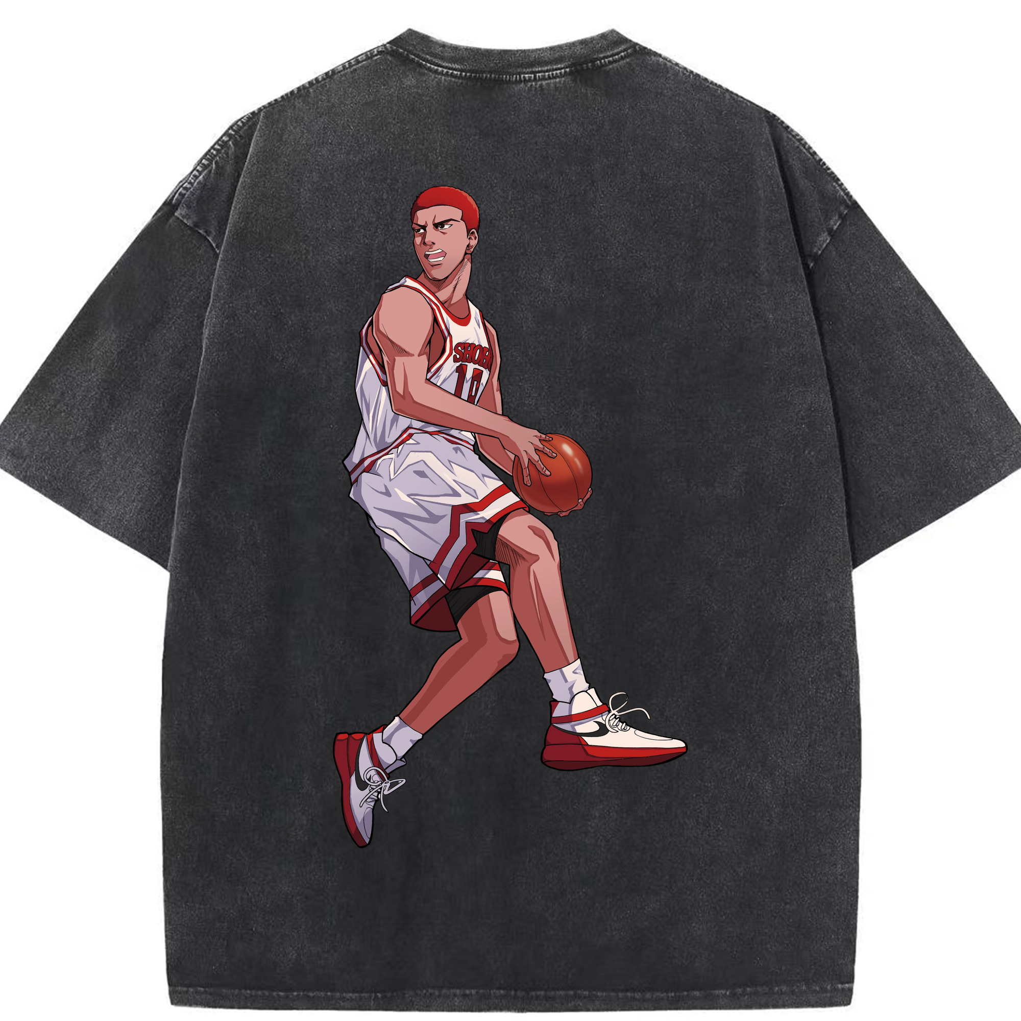 （画像用） SLAM DUNK／スラムダンク 綿100% ヴィンテージ風 半袖Tシャツ（背面プリント）