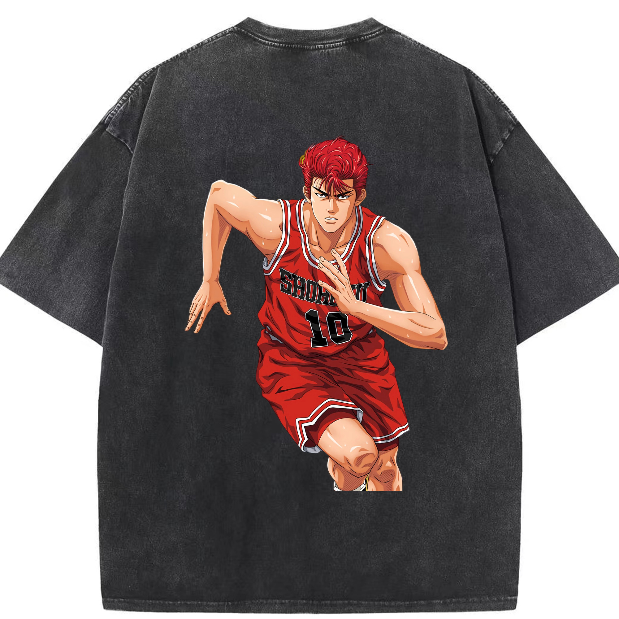 （画像用） SLAM DUNK／スラムダンク 綿100% ヴィンテージ風 半袖Tシャツ（背面プリント）