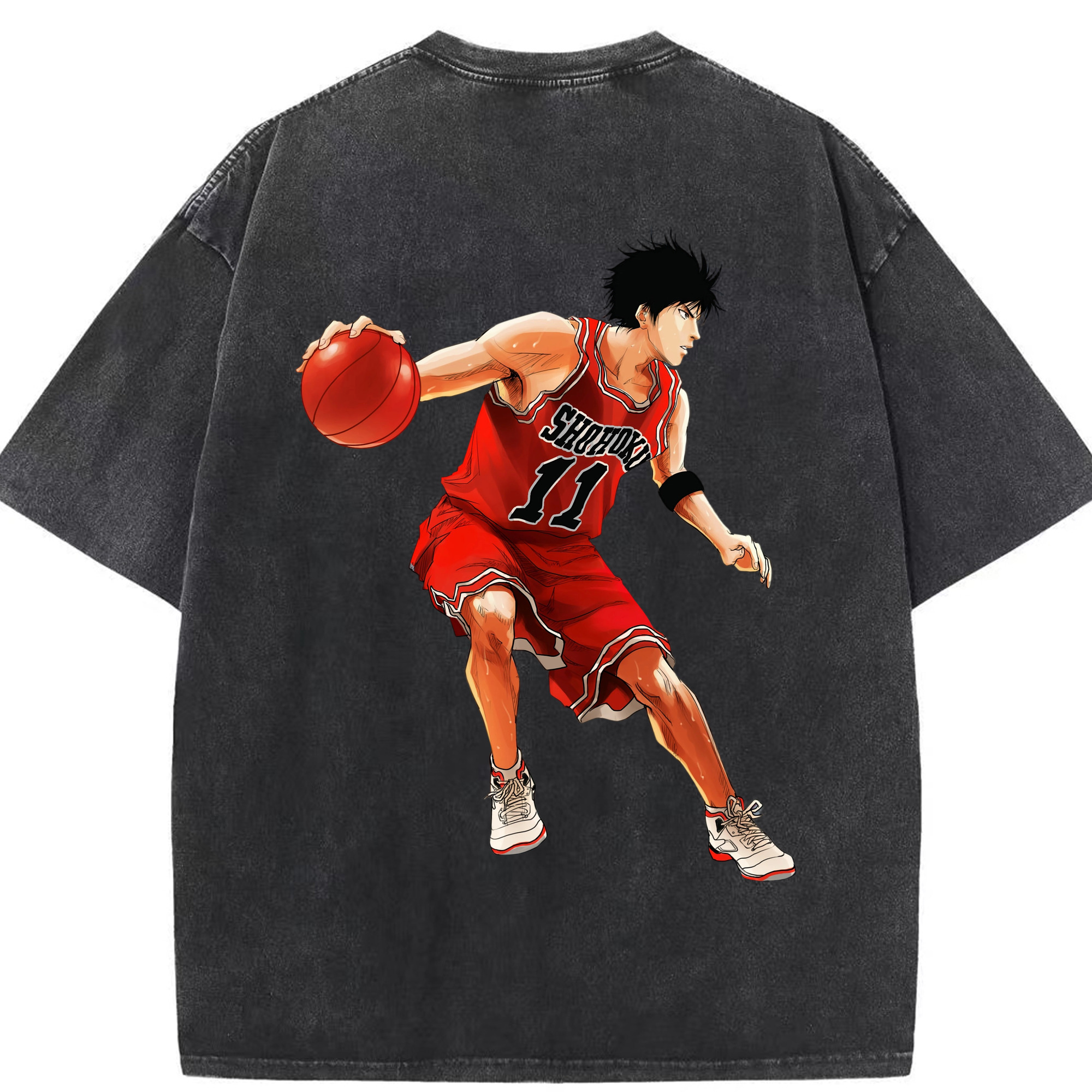 （画像用） SLAM DUNK／スラムダンク 綿100% ヴィンテージ風 半袖Tシャツ（背面プリント）