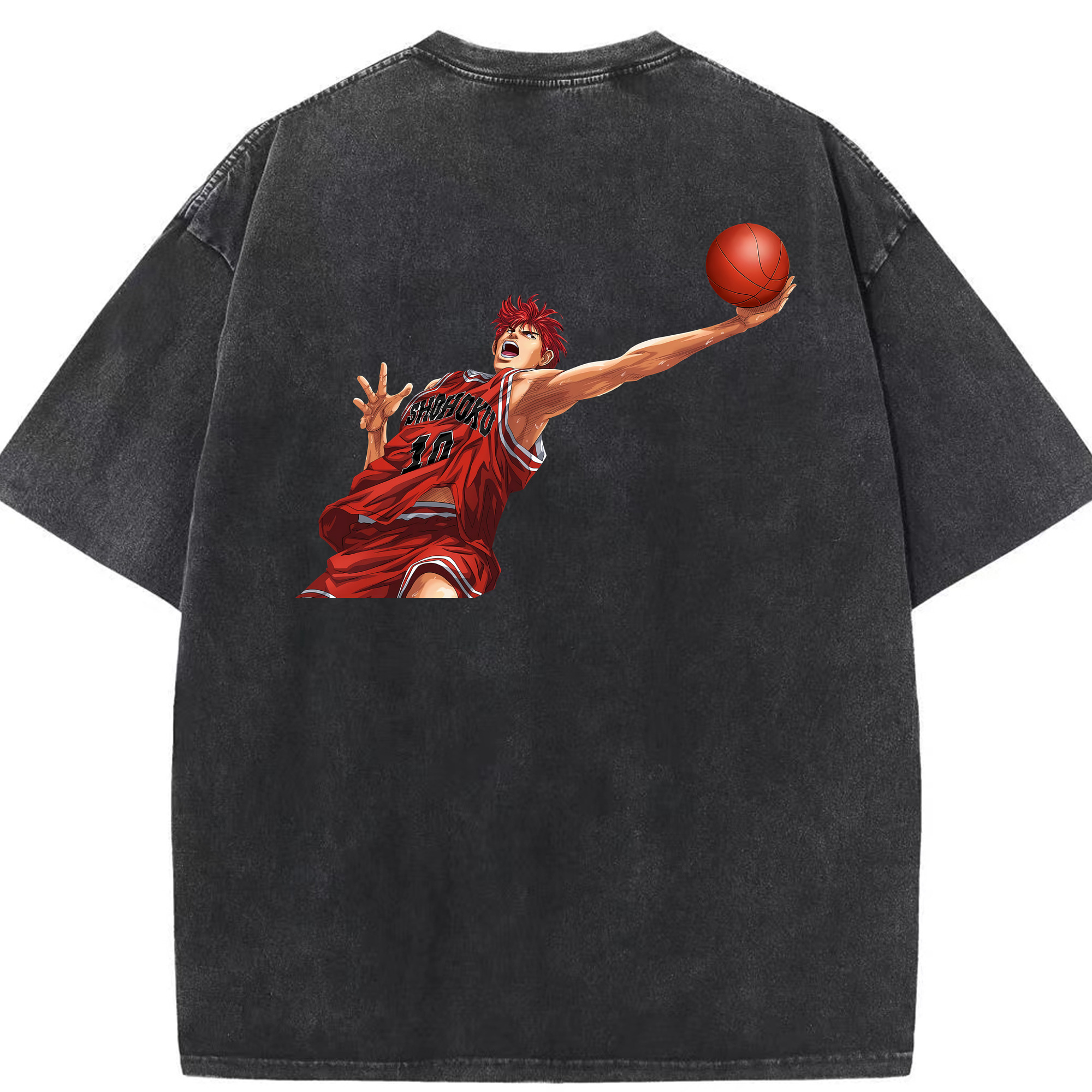 （画像用） SLAM DUNK／スラムダンク 綿100% ヴィンテージ風 半袖Tシャツ（背面プリント）