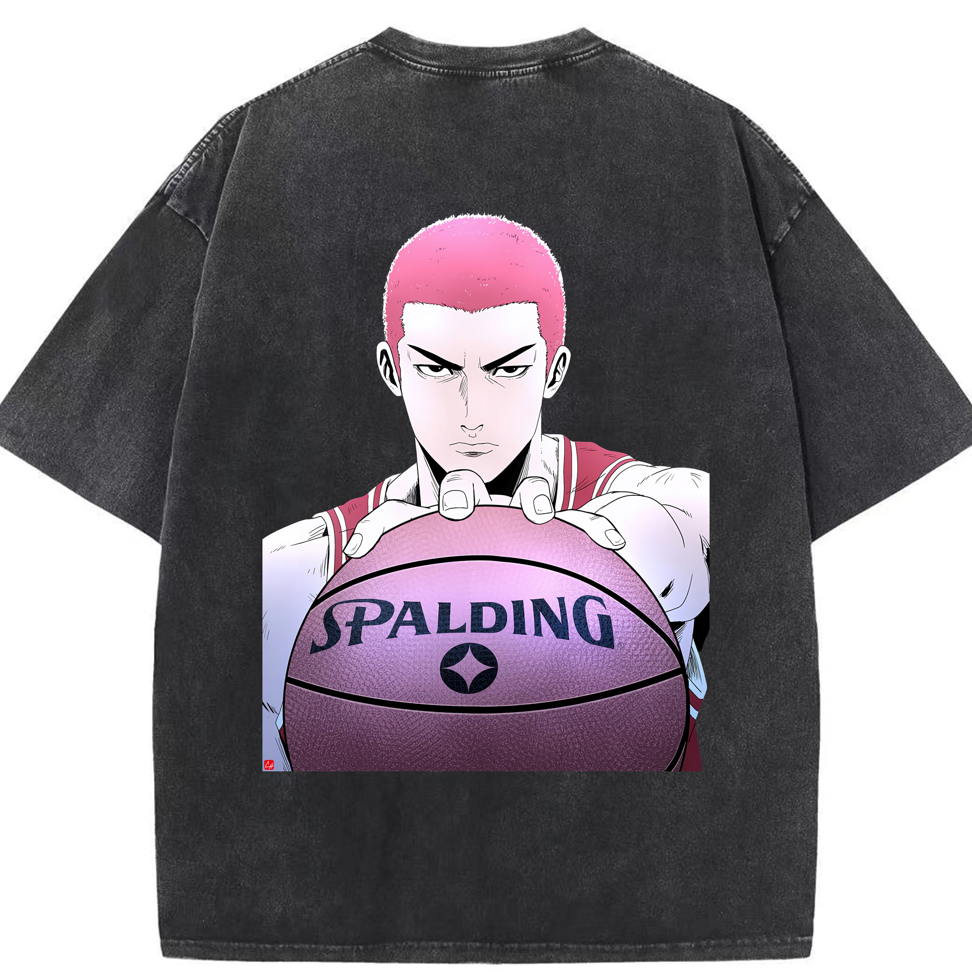 （画像用） SLAM DUNK／スラムダンク 綿100% ヴィンテージ風 半袖Tシャツ（背面プリント）