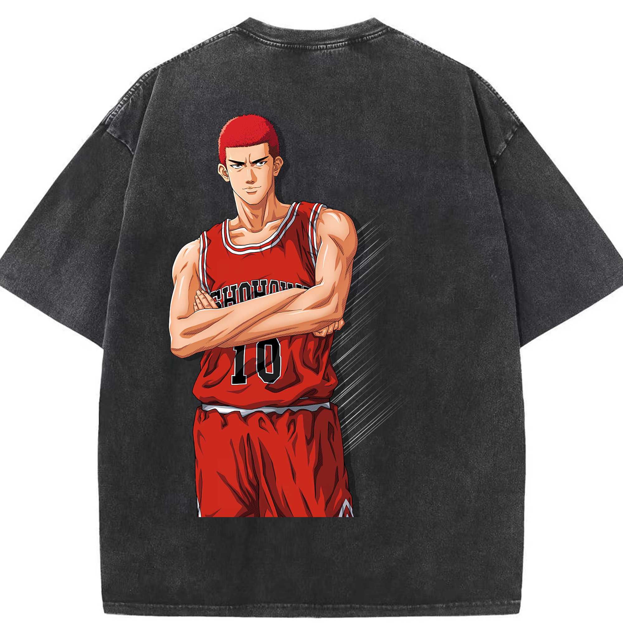 （画像用） SLAM DUNK／スラムダンク 綿100% ヴィンテージ風 半袖Tシャツ（背面プリント）