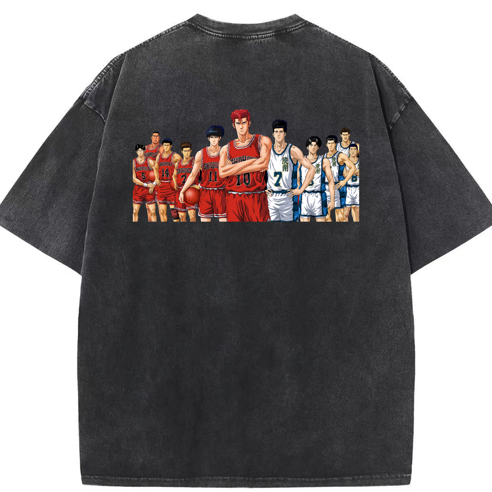 （画像用） SLAM DUNK／スラムダンク 綿100% ヴィンテージ風 半袖Tシャツ（背面プリント）