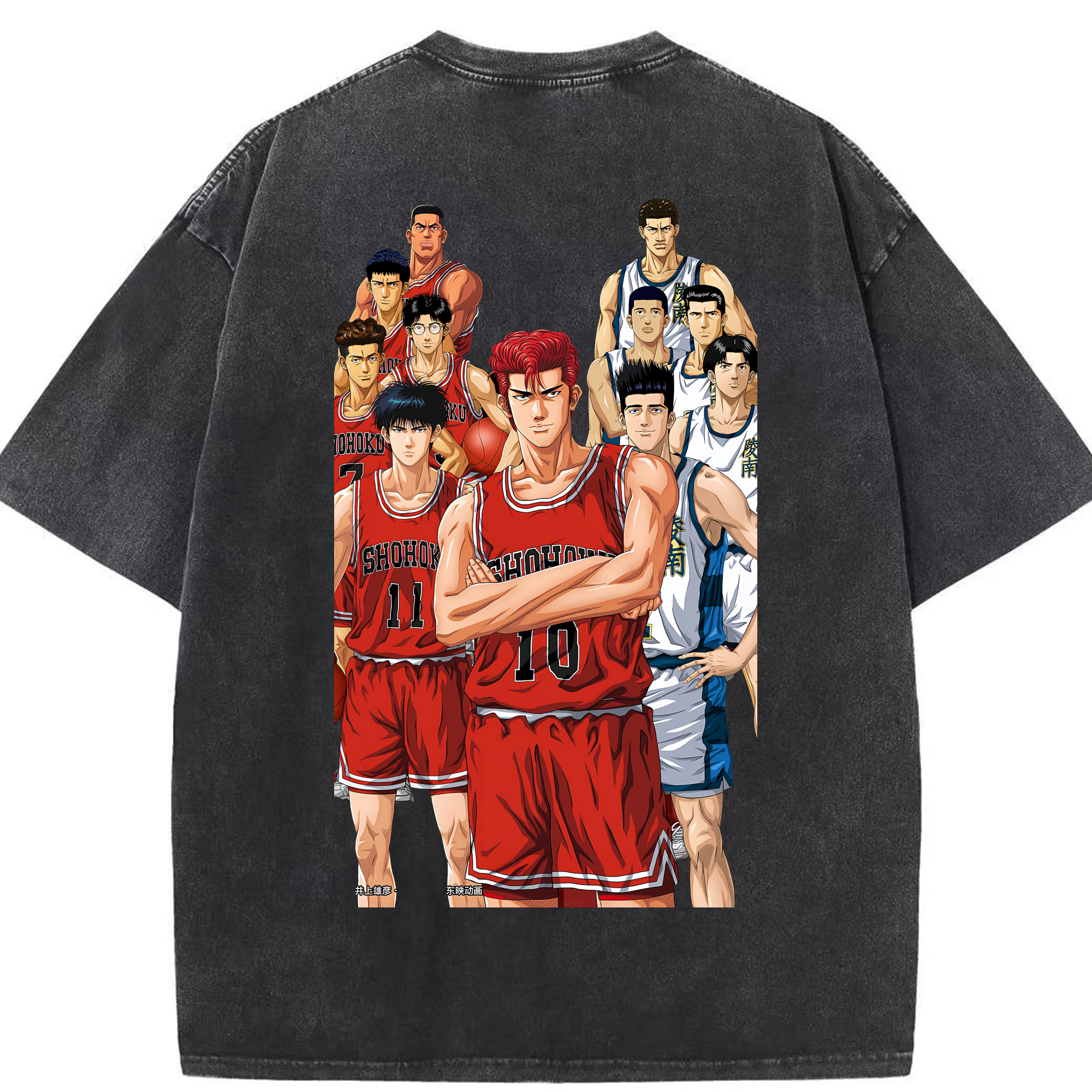 （画像用） SLAM DUNK／スラムダンク 綿100% ヴィンテージ風 半袖Tシャツ（背面プリント）