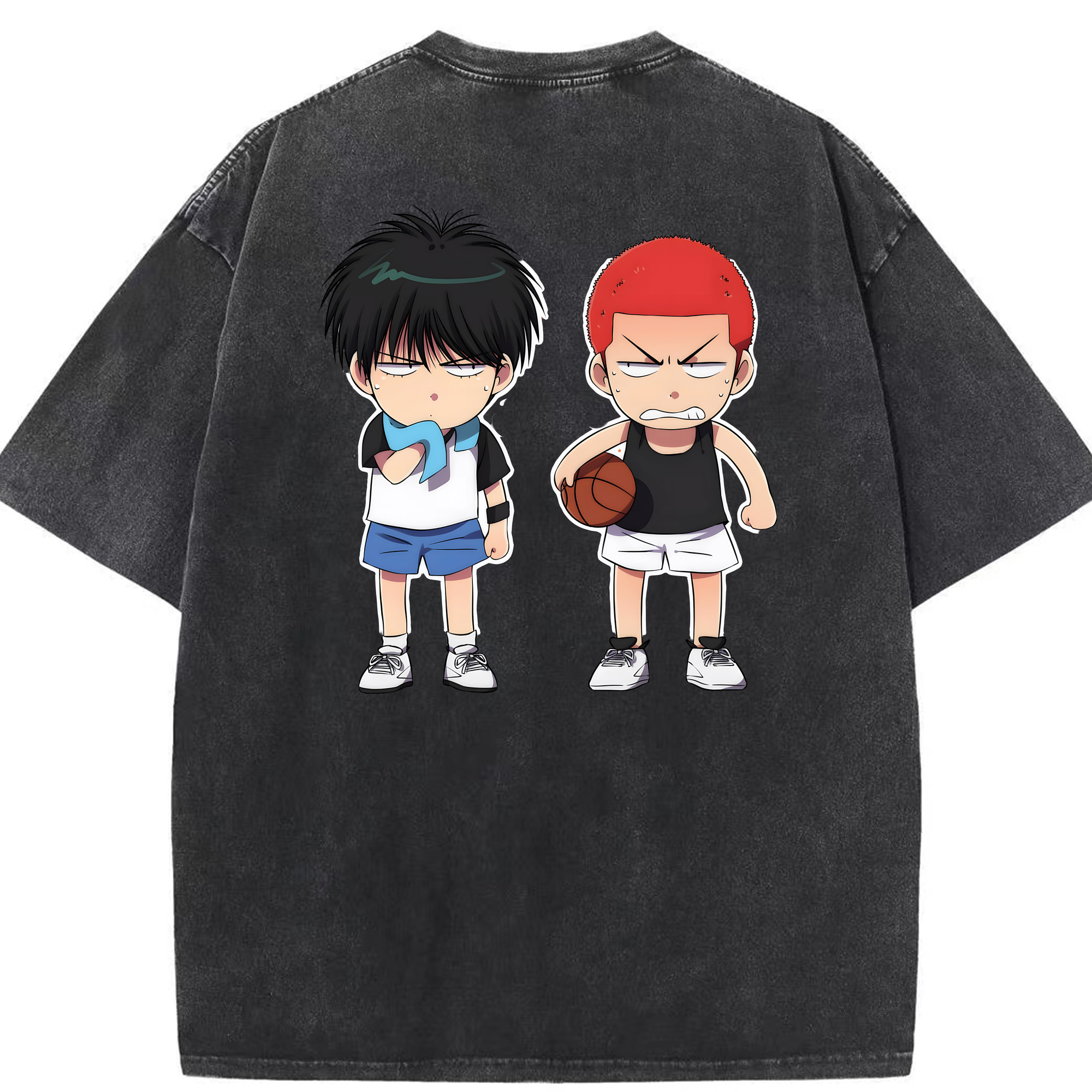 （画像用） SLAM DUNK／スラムダンク 綿100% ヴィンテージ風 半袖Tシャツ（背面プリント）