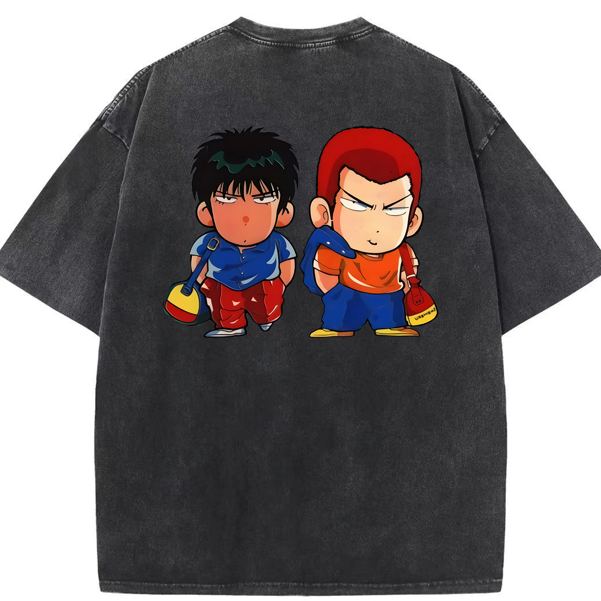 （画像用） SLAM DUNK／スラムダンク 綿100% ヴィンテージ風 半袖Tシャツ（背面プリント）