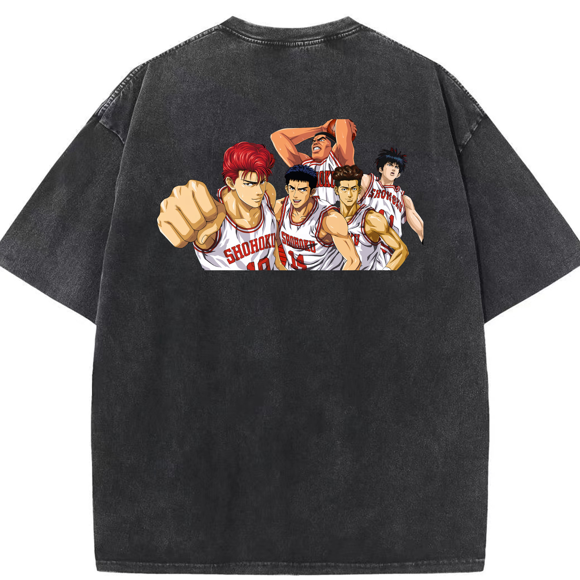 （画像用） SLAM DUNK／スラムダンク 綿100% ヴィンテージ風 半袖Tシャツ（背面プリント）
