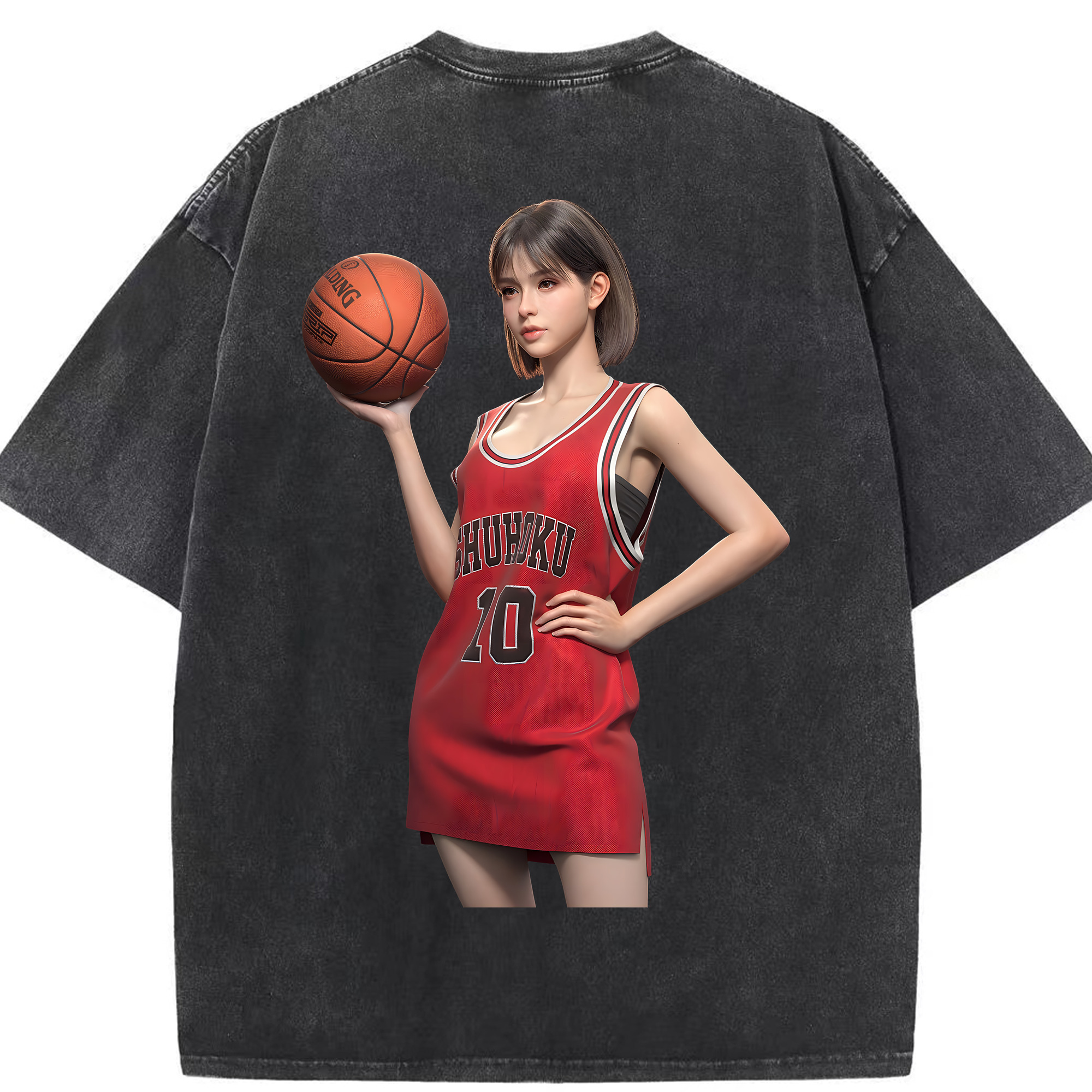 （画像用） SLAM DUNK／スラムダンク 綿100% ヴィンテージ風 半袖Tシャツ（背面プリント）