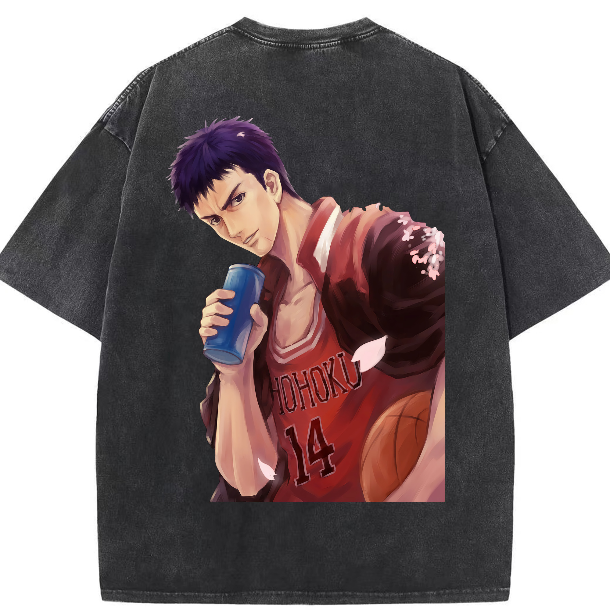 （画像用） SLAM DUNK／スラムダンク 綿100% ヴィンテージ風 半袖Tシャツ（背面プリント）