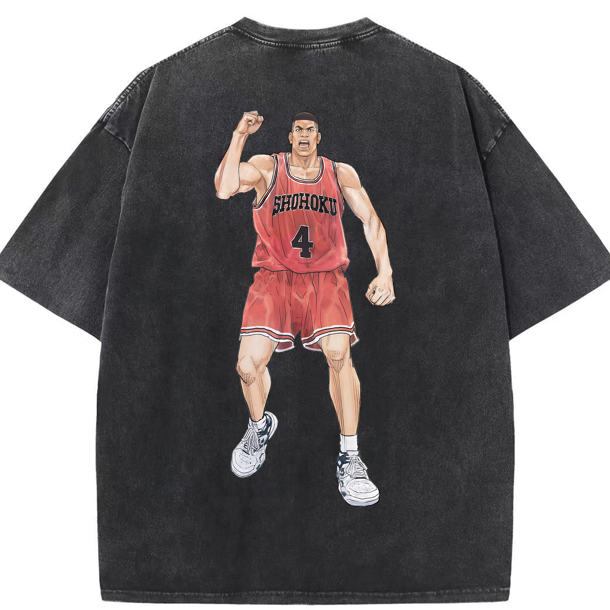 （画像用） SLAM DUNK／スラムダンク 綿100% ヴィンテージ風 半袖Tシャツ（背面プリント）