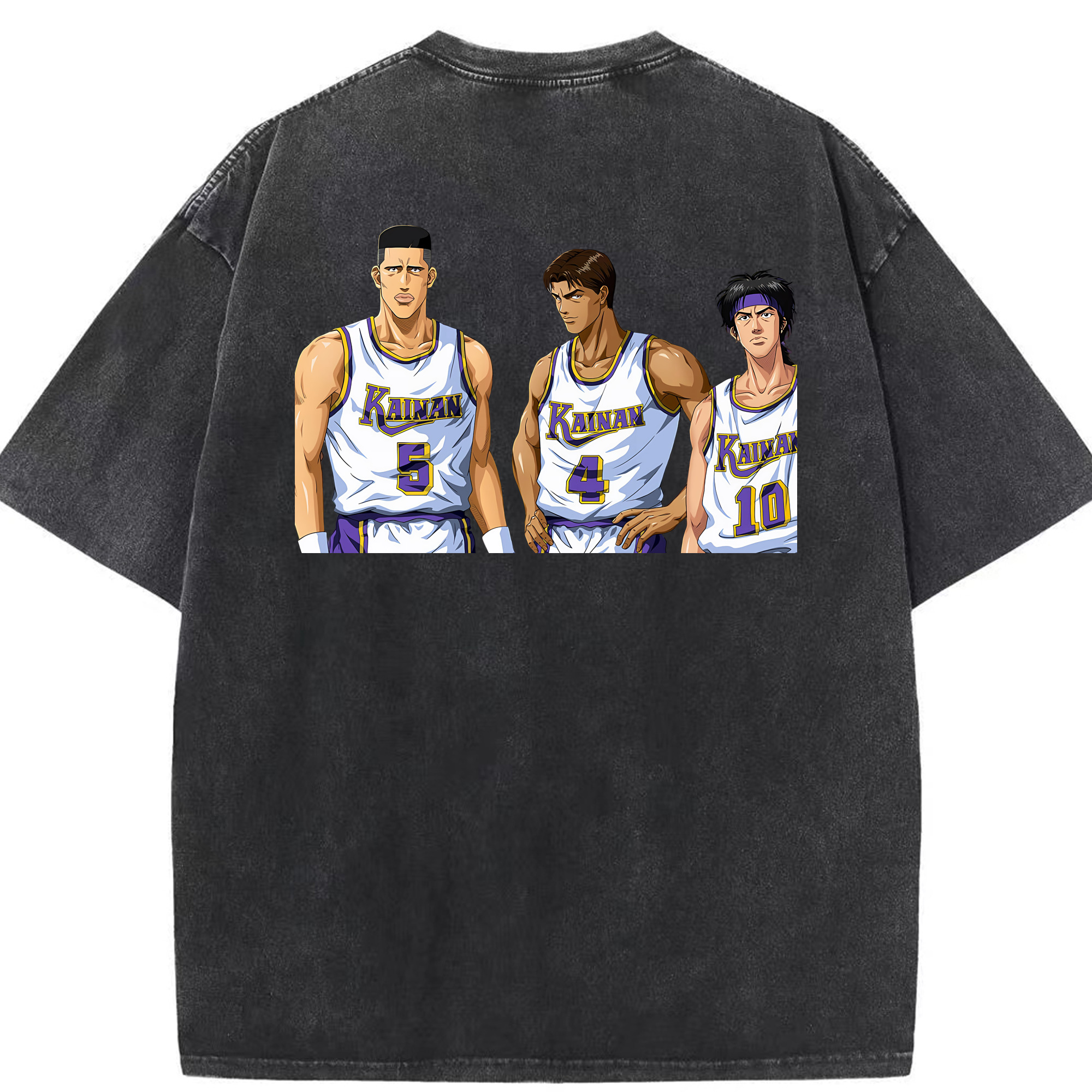 （画像用） SLAM DUNK／スラムダンク 綿100% ヴィンテージ風 半袖Tシャツ（背面プリント）
