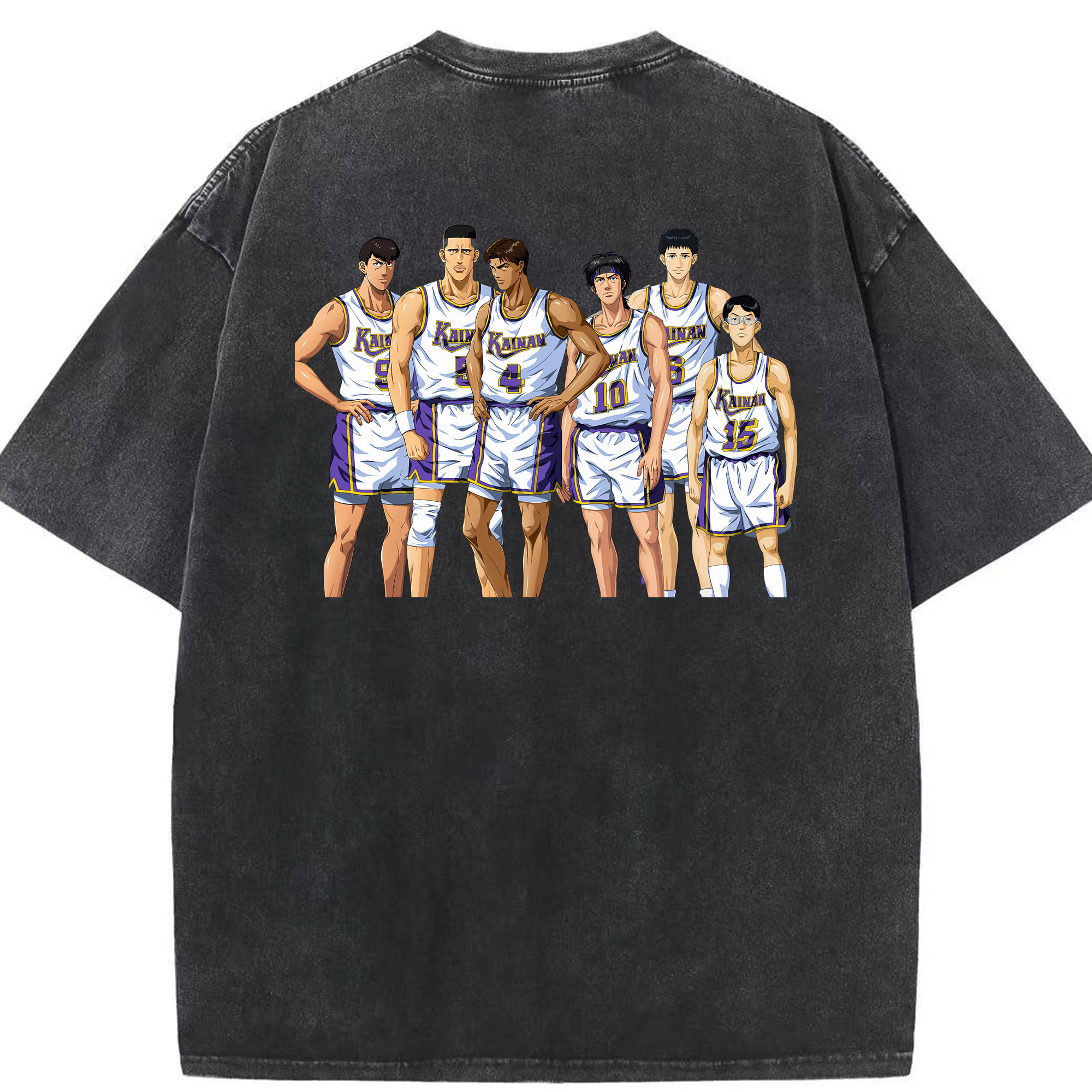 （画像用） SLAM DUNK／スラムダンク 綿100% ヴィンテージ風 半袖Tシャツ（背面プリント）