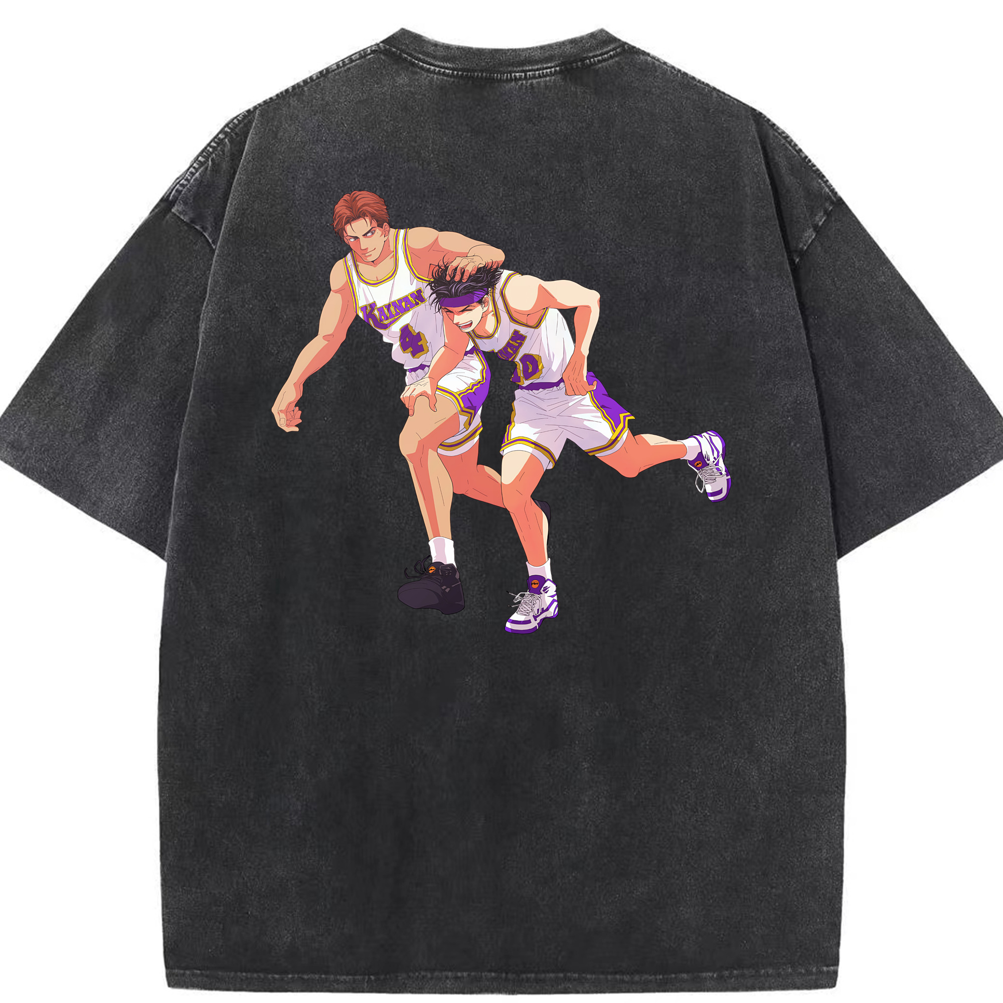 （画像用） SLAM DUNK／スラムダンク 綿100% ヴィンテージ風 半袖Tシャツ（背面プリント）