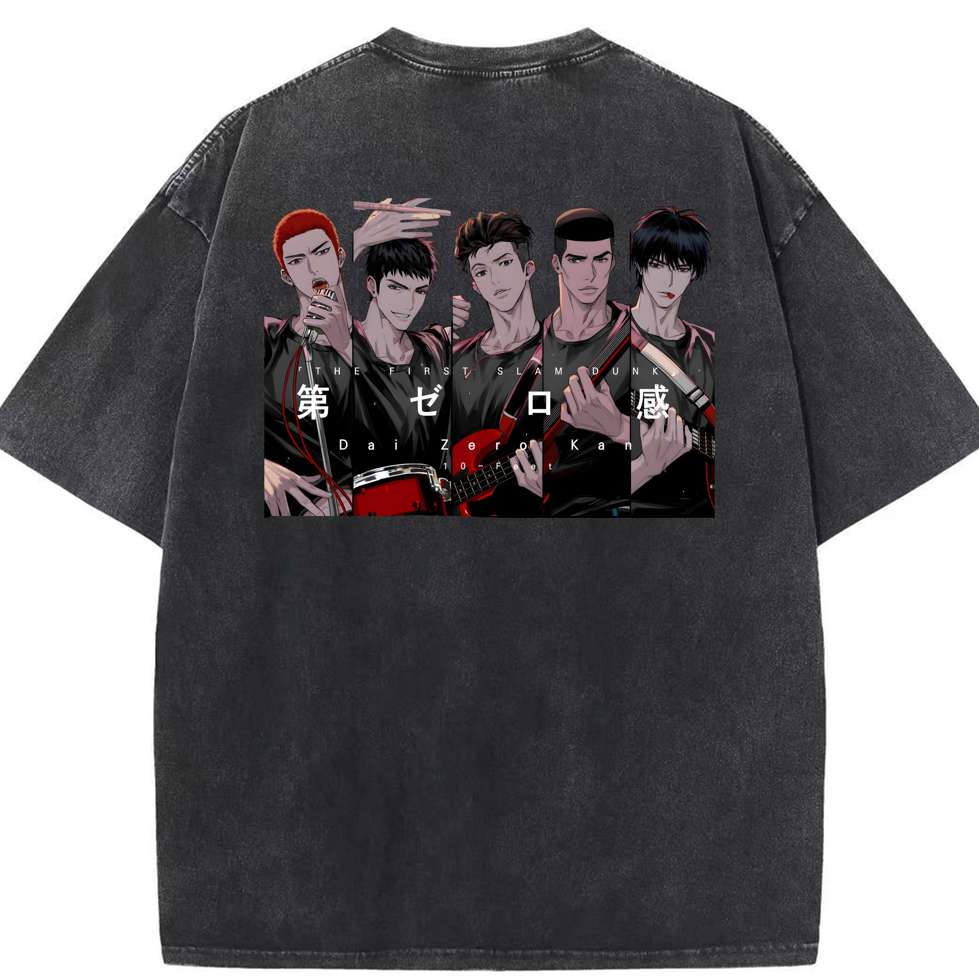SLAM DUNK／スラムダンク 綿100% ヴィンテージ風 半袖Tシャツ（背面プリント）