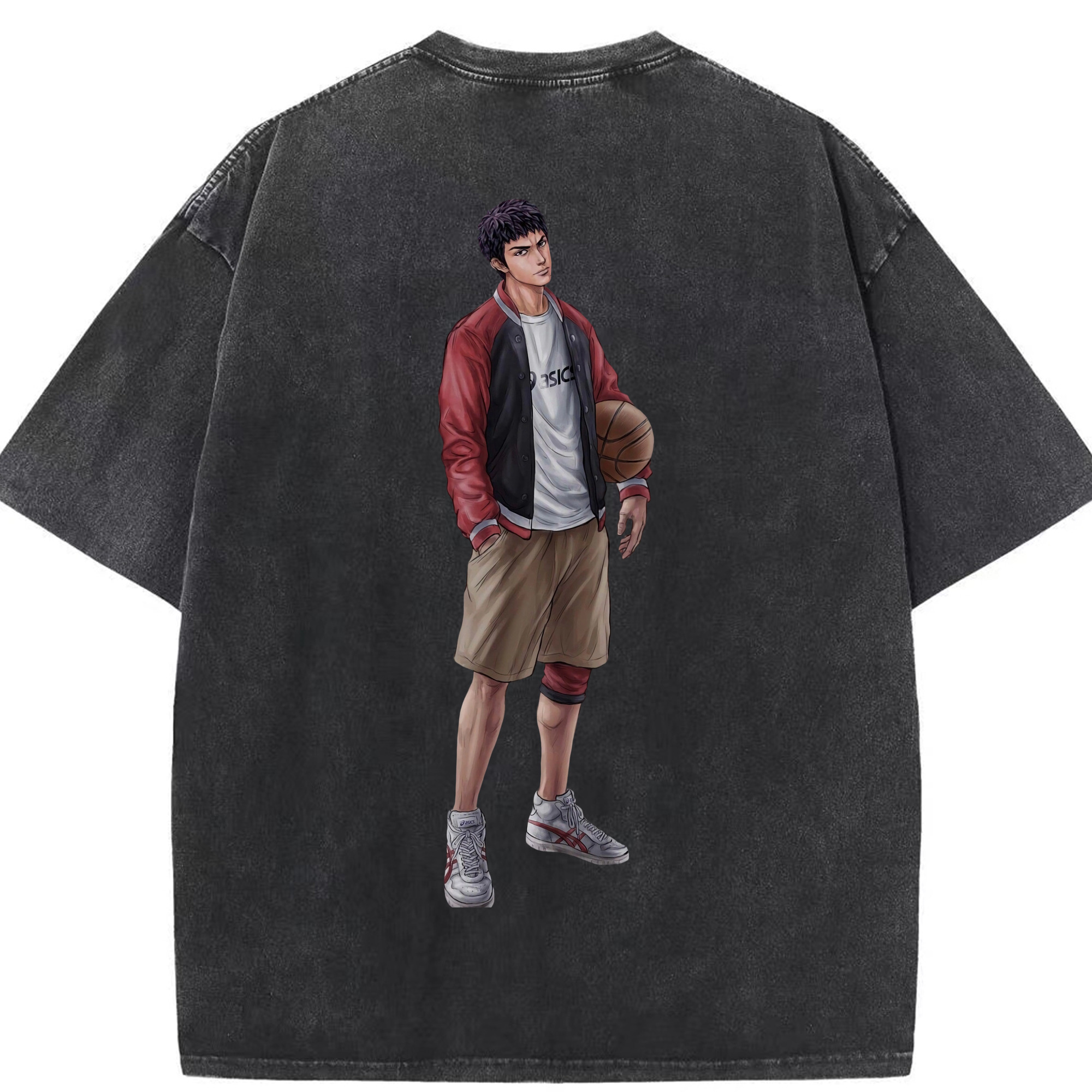 （画像用） SLAM DUNK／スラムダンク 綿100% ヴィンテージ風 半袖Tシャツ（背面プリント）