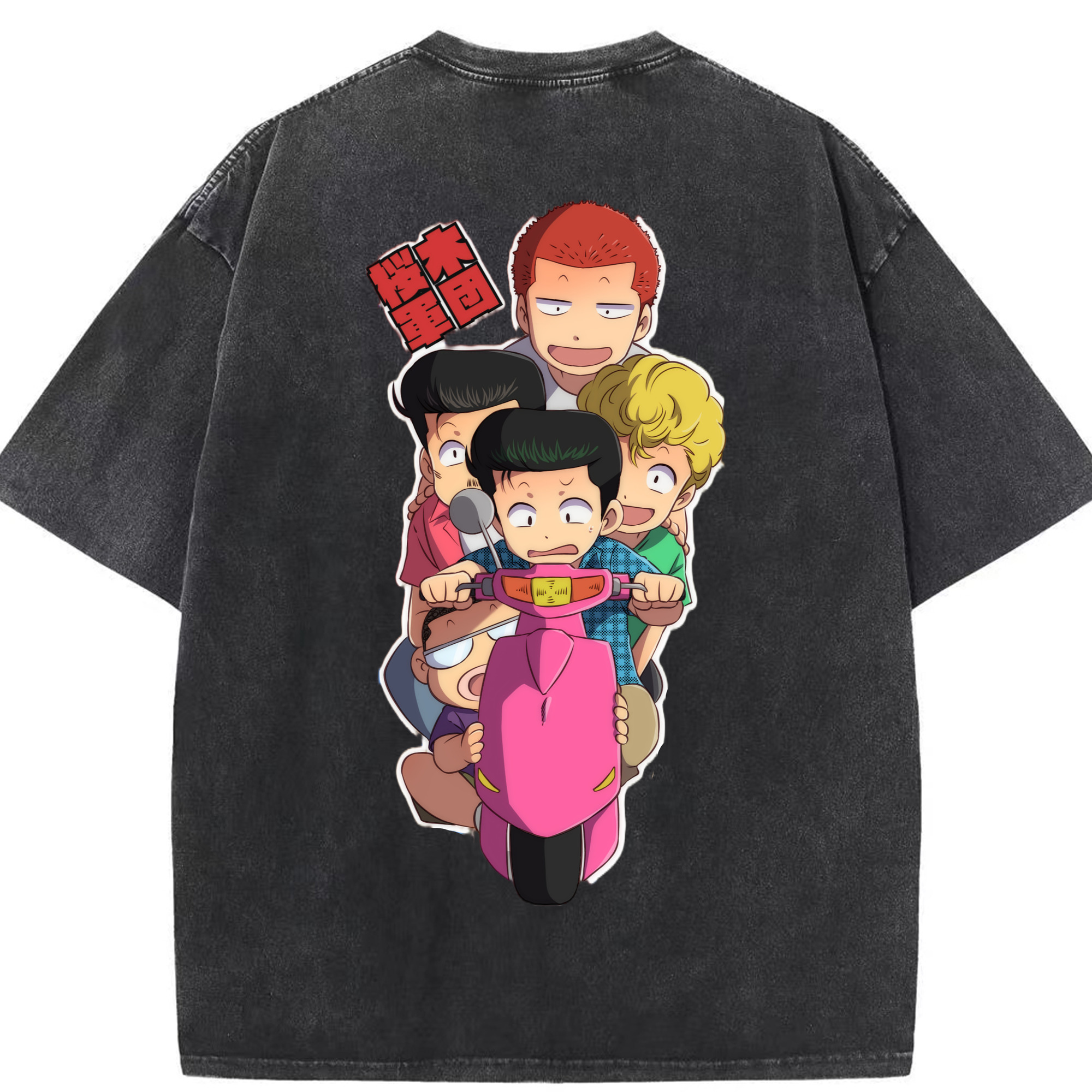 （画像用） SLAM DUNK／スラムダンク 綿100% ヴィンテージ風 半袖Tシャツ（背面プリント）