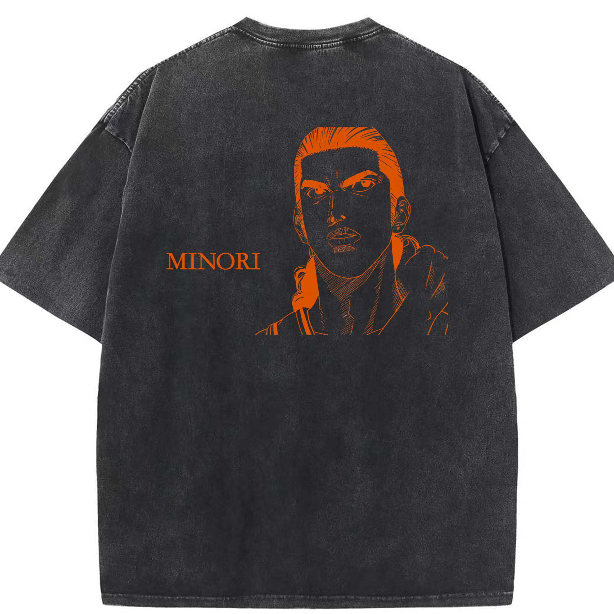 SLAM DUNK／スラムダンク 綿100% ヴィンテージ風 半袖Tシャツ（背面プリント）