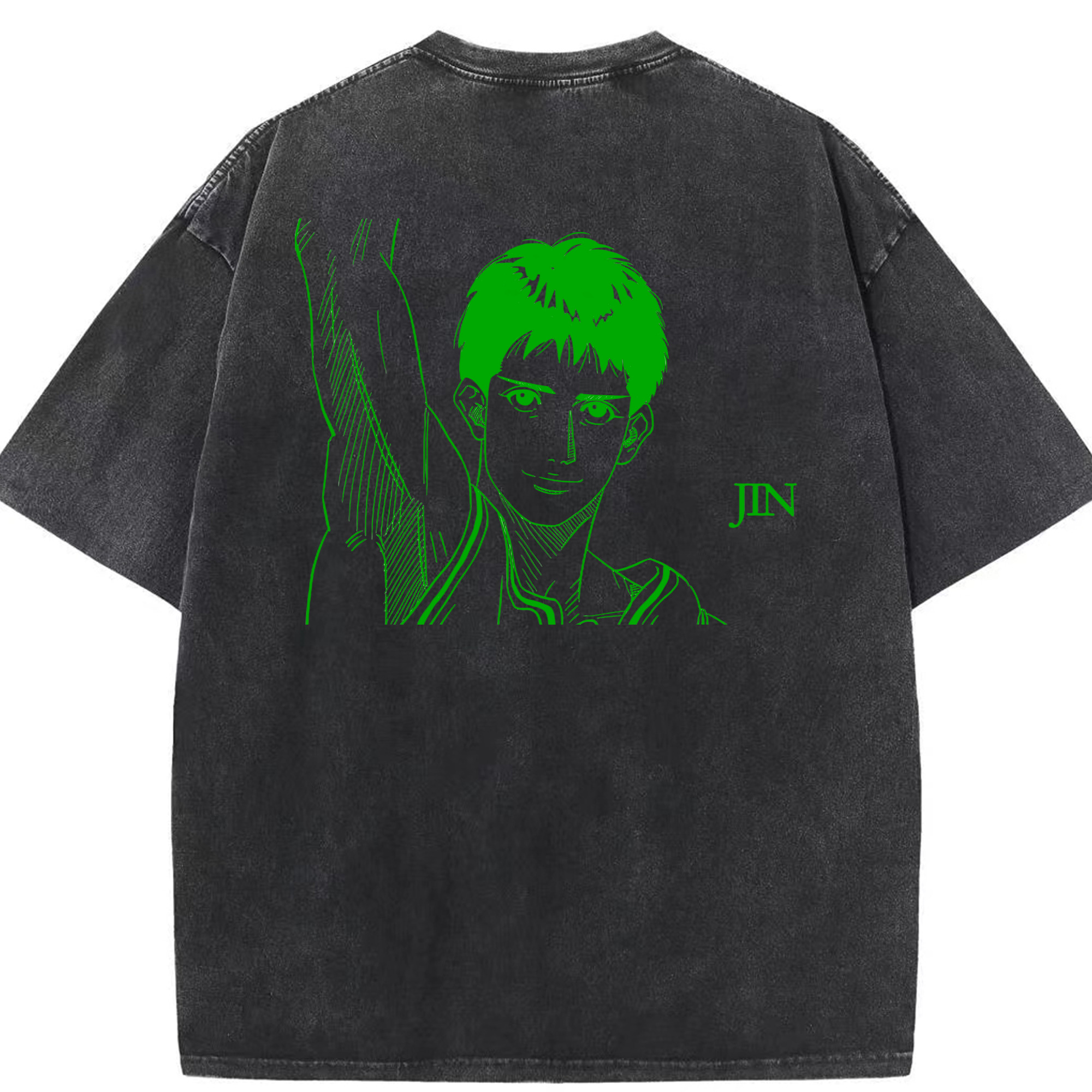 SLAM DUNK／スラムダンク 綿100% ヴィンテージ風 半袖Tシャツ（背面プリント）