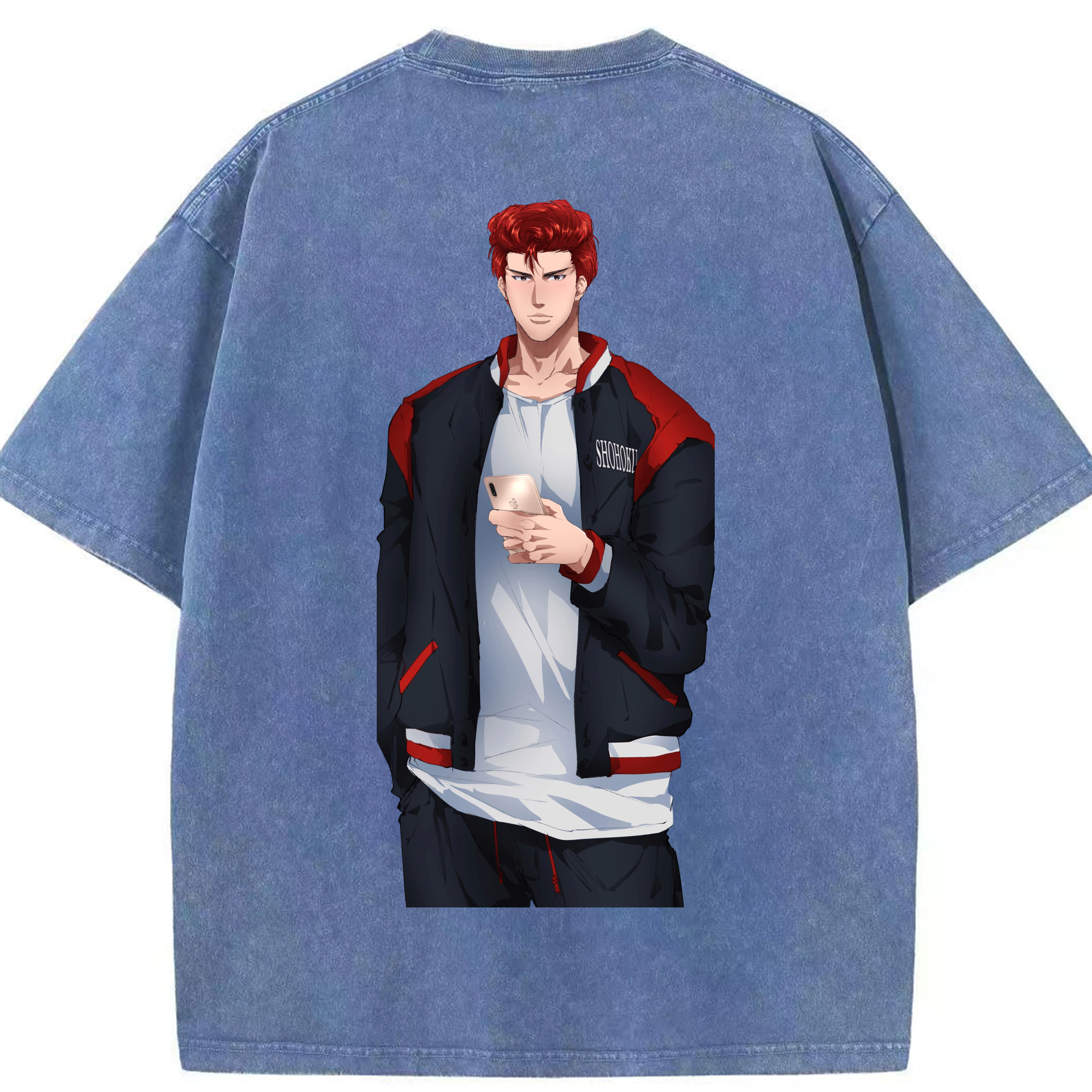 （画像用） SLAM DUNK／スラムダンク 綿100% ヴィンテージ風 半袖Tシャツ（背面プリント）