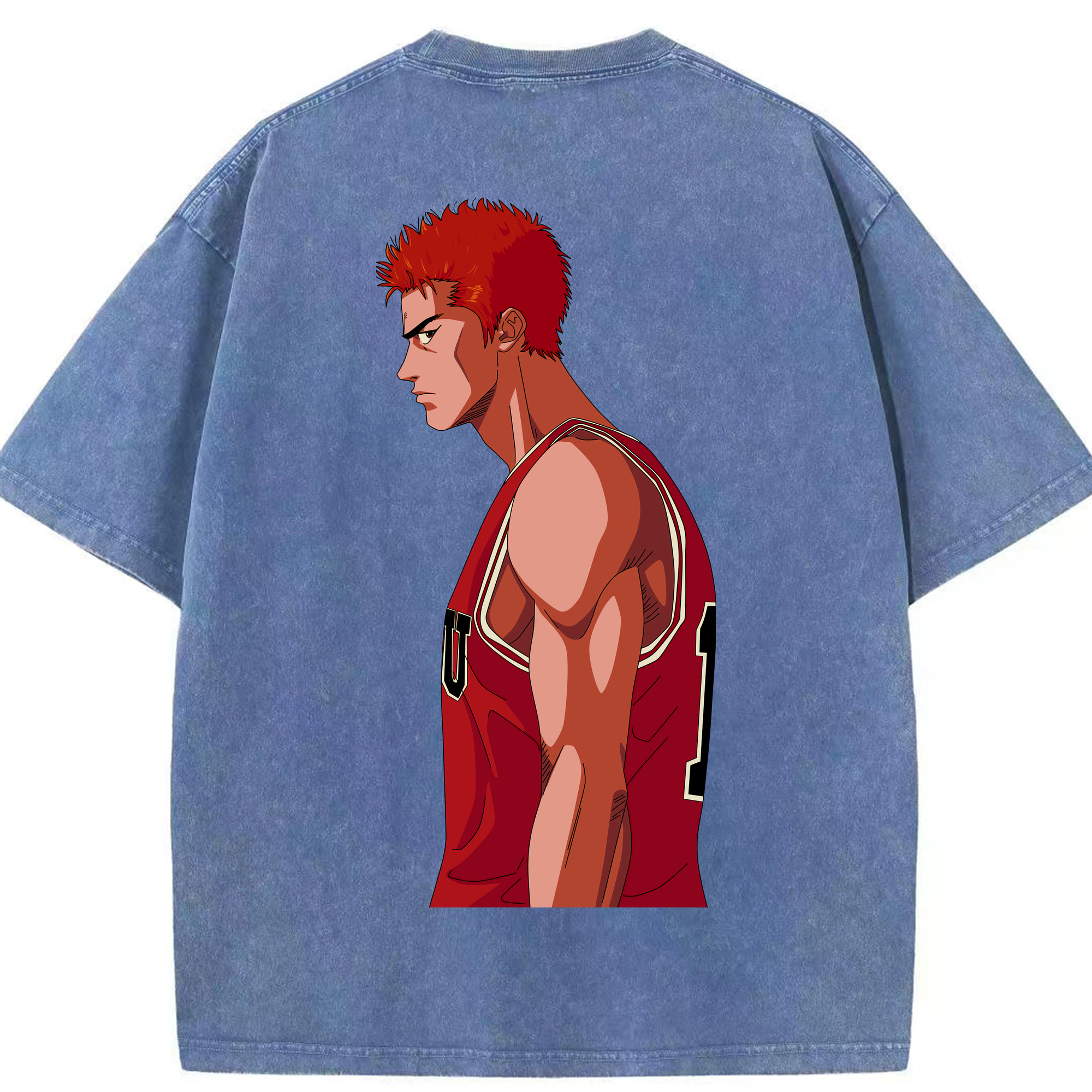 （画像用） SLAM DUNK／スラムダンク 綿100% ヴィンテージ風 半袖Tシャツ（背面プリント）
