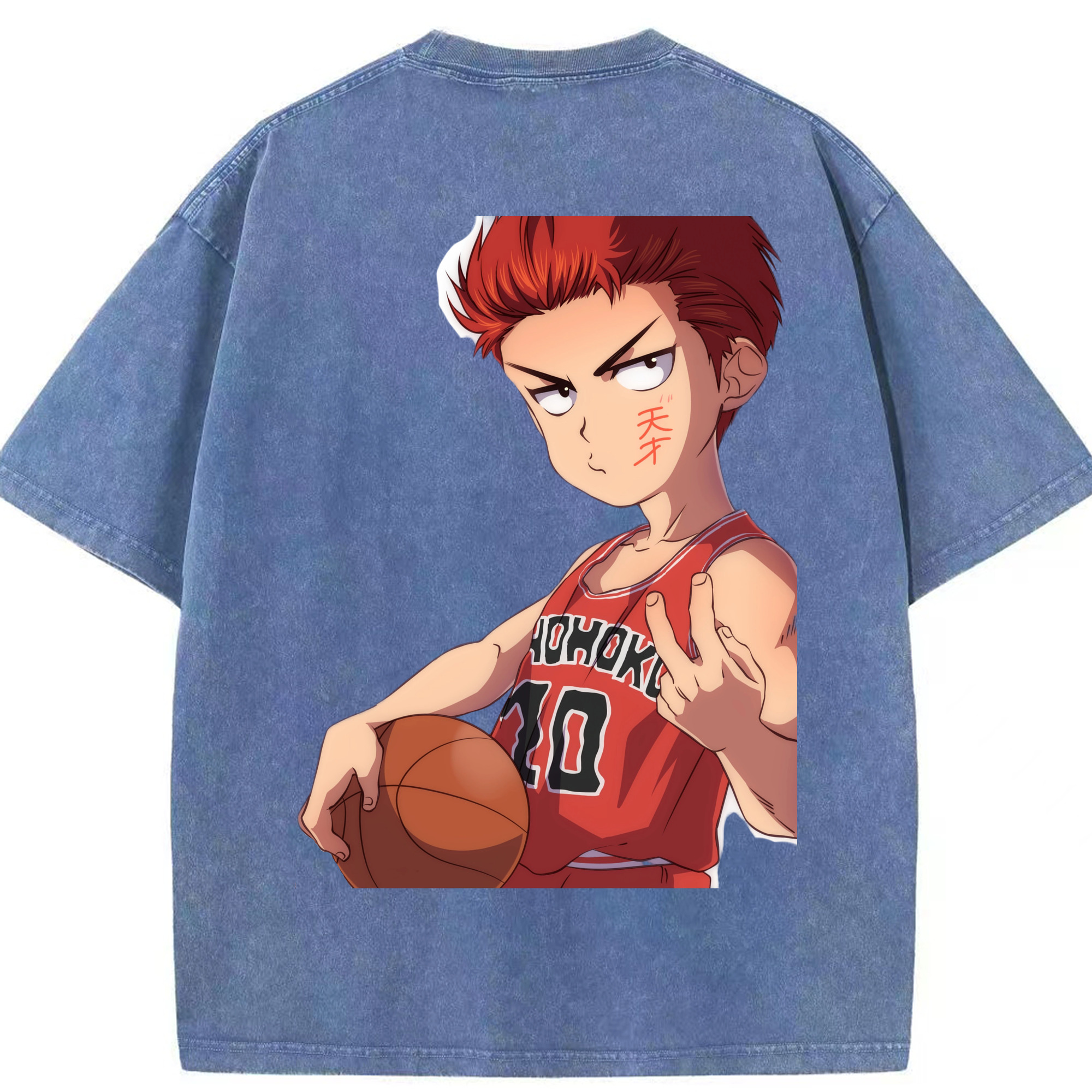 （画像用） SLAM DUNK／スラムダンク 綿100% ヴィンテージ風 半袖Tシャツ（背面プリント）