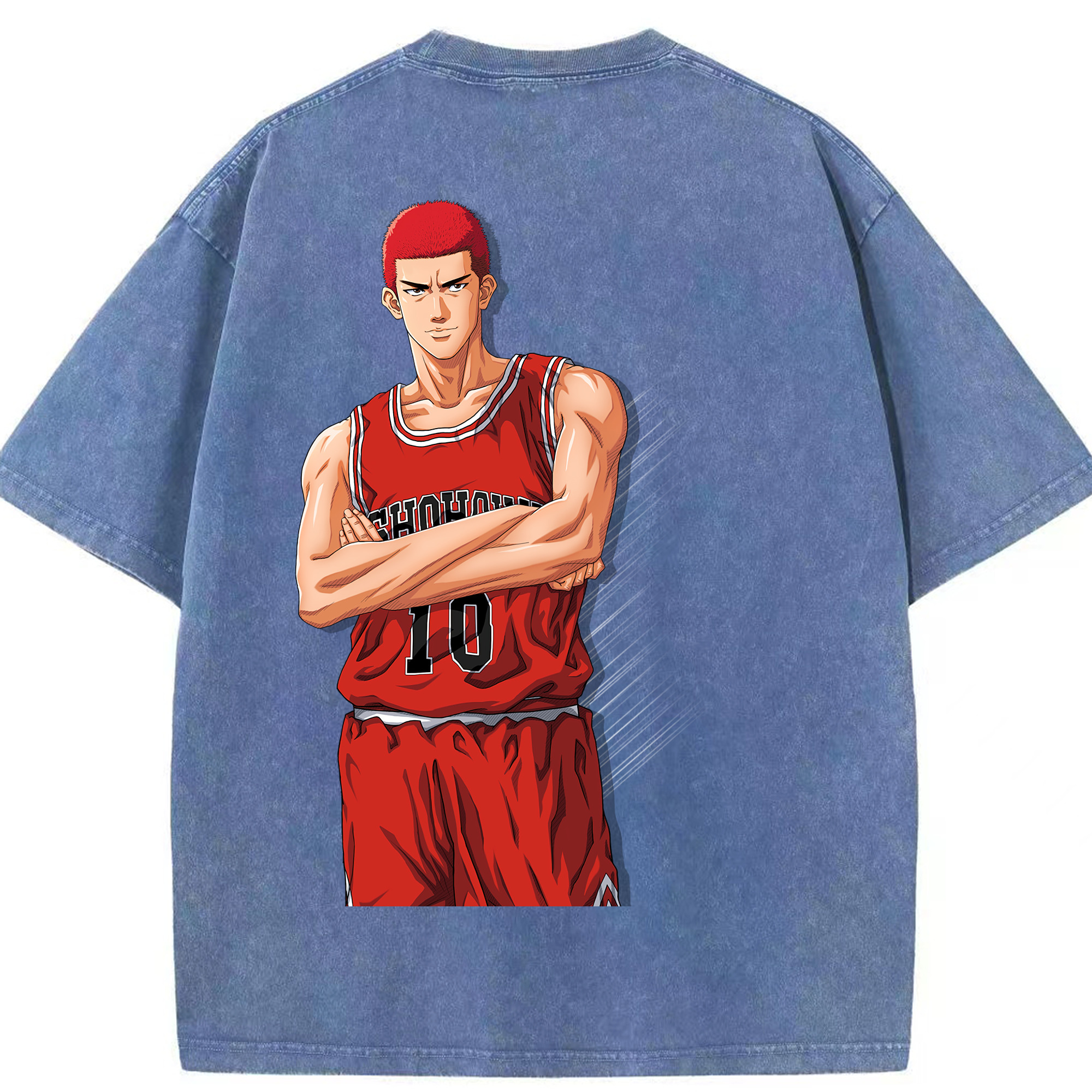 （画像用） SLAM DUNK／スラムダンク 綿100% ヴィンテージ風 半袖Tシャツ（背面プリント）
