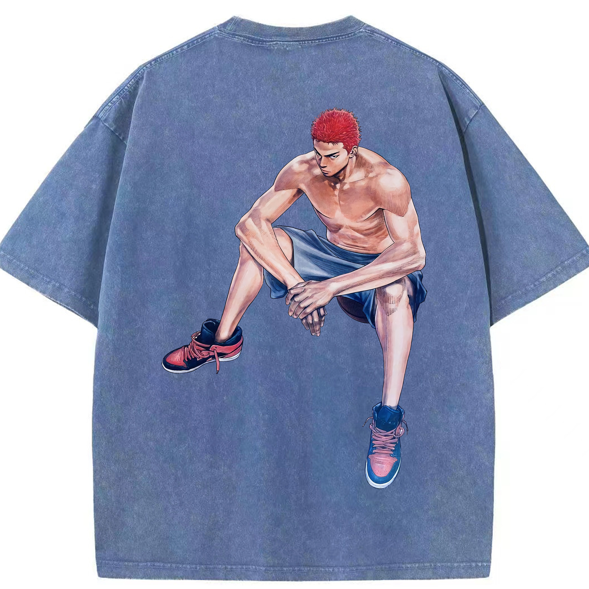 （画像用） SLAM DUNK／スラムダンク 綿100% ヴィンテージ風 半袖Tシャツ（背面プリント）