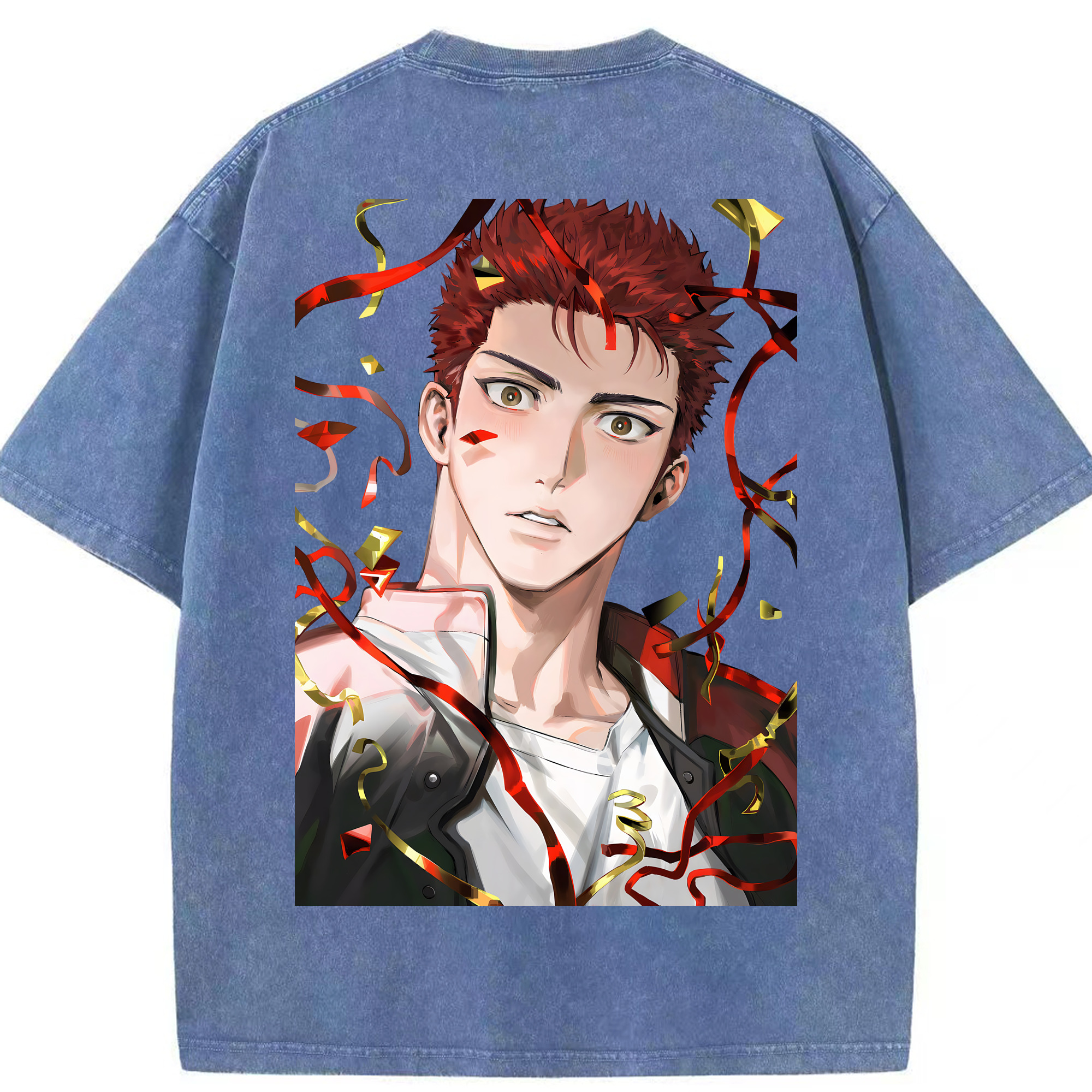 （画像用） SLAM DUNK／スラムダンク 綿100% ヴィンテージ風 半袖Tシャツ（背面プリント）