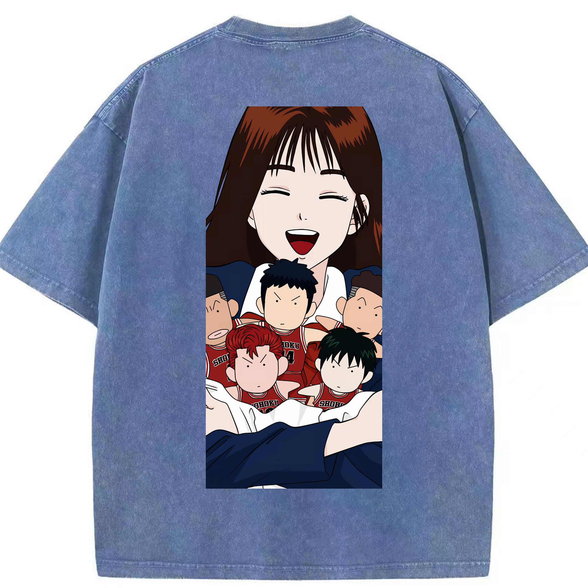 （画像用） SLAM DUNK／スラムダンク 綿100% ヴィンテージ風 半袖Tシャツ（背面プリント）
