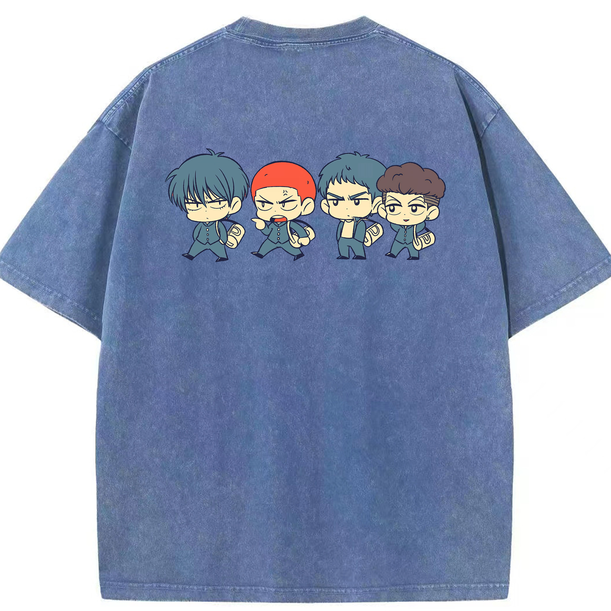 （画像用） SLAM DUNK／スラムダンク 綿100% ヴィンテージ風 半袖Tシャツ（背面プリント）