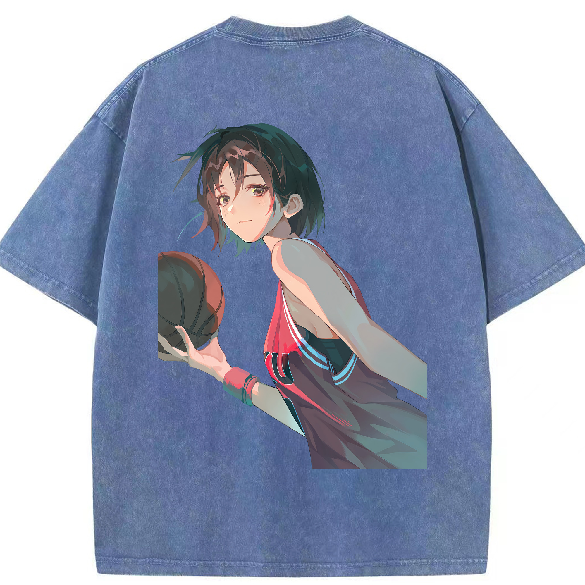 （画像用） SLAM DUNK／スラムダンク 綿100% ヴィンテージ風 半袖Tシャツ（背面プリント）