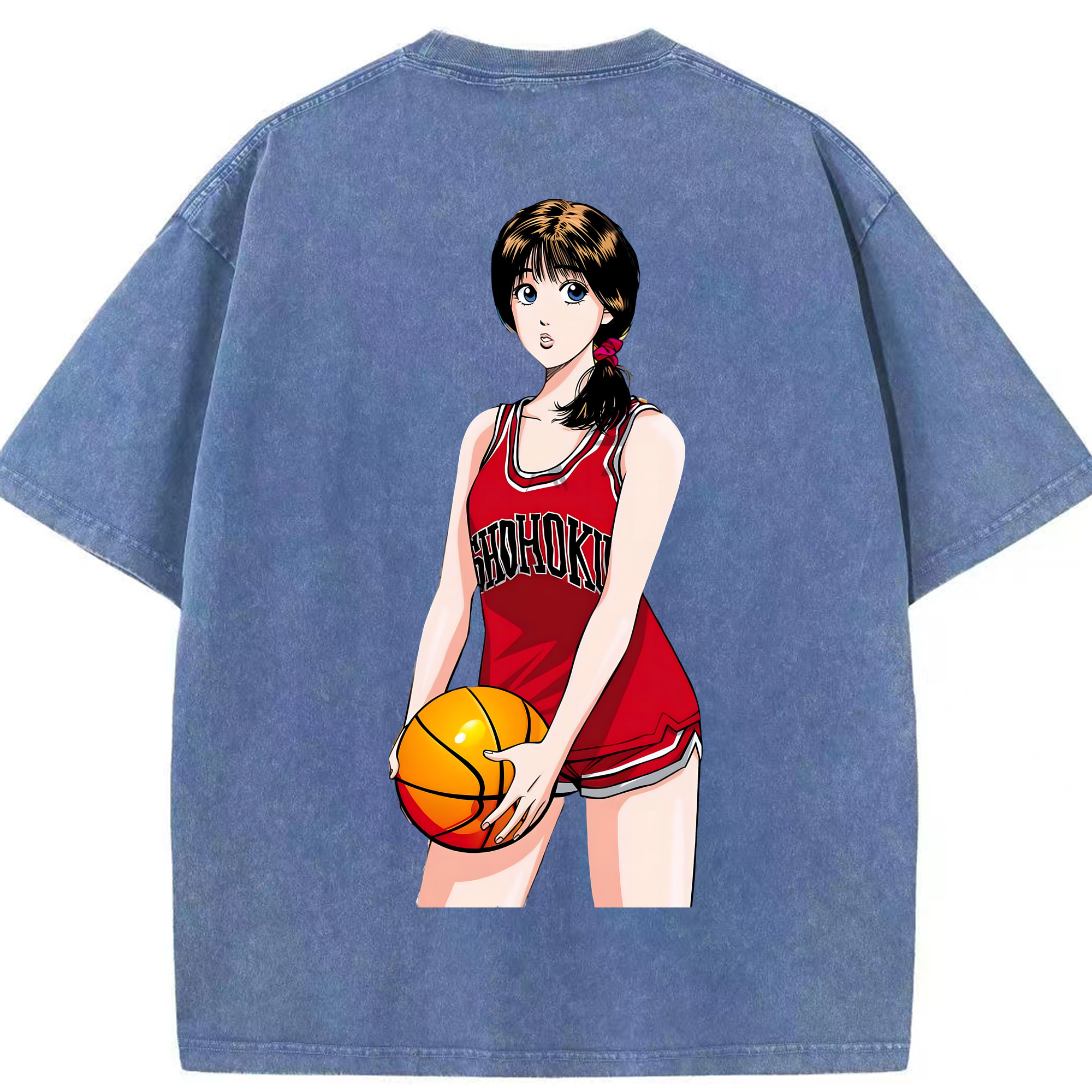 （画像用） SLAM DUNK／スラムダンク 綿100% ヴィンテージ風 半袖Tシャツ（背面プリント）