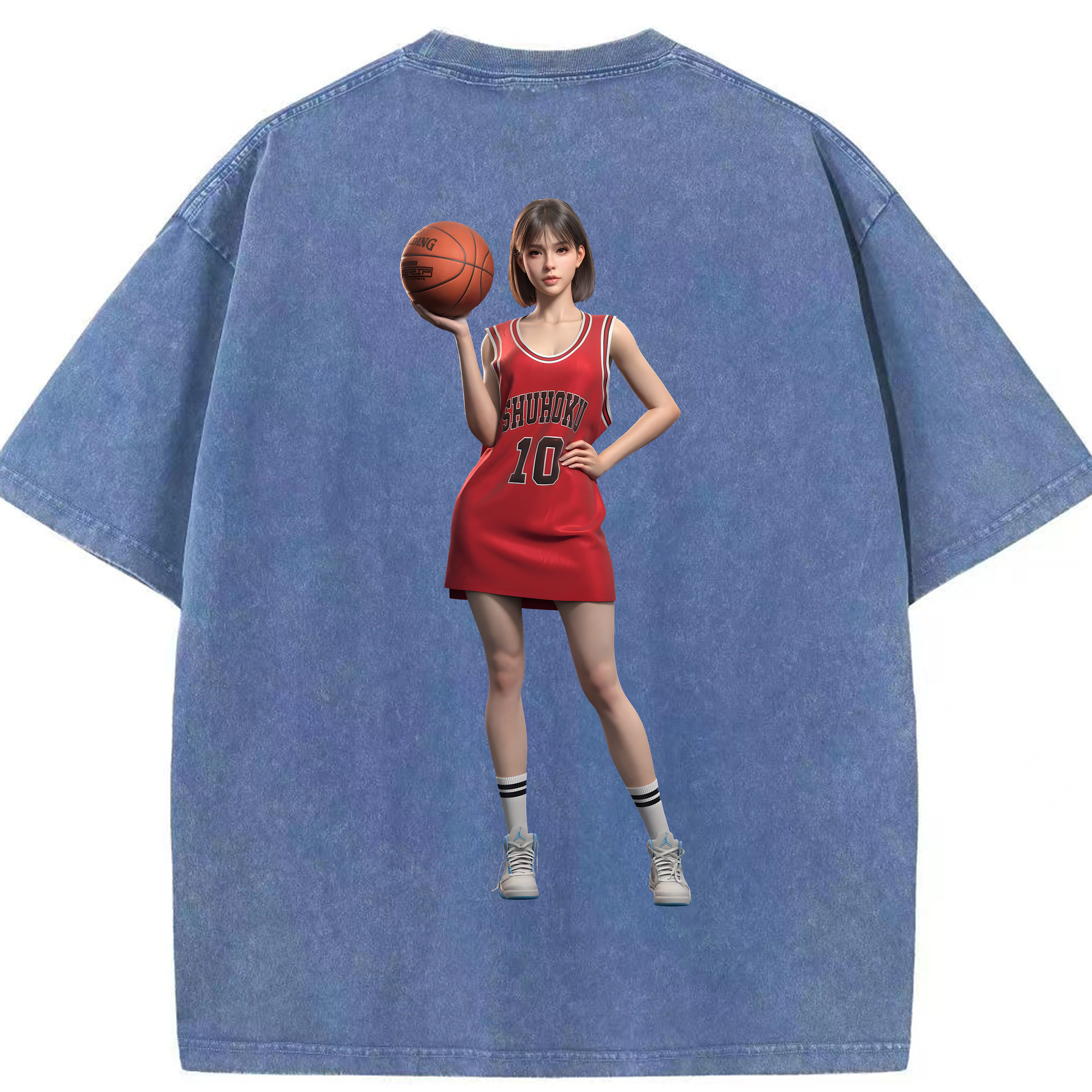 （画像用） SLAM DUNK／スラムダンク 綿100% ヴィンテージ風 半袖Tシャツ（背面プリント）
