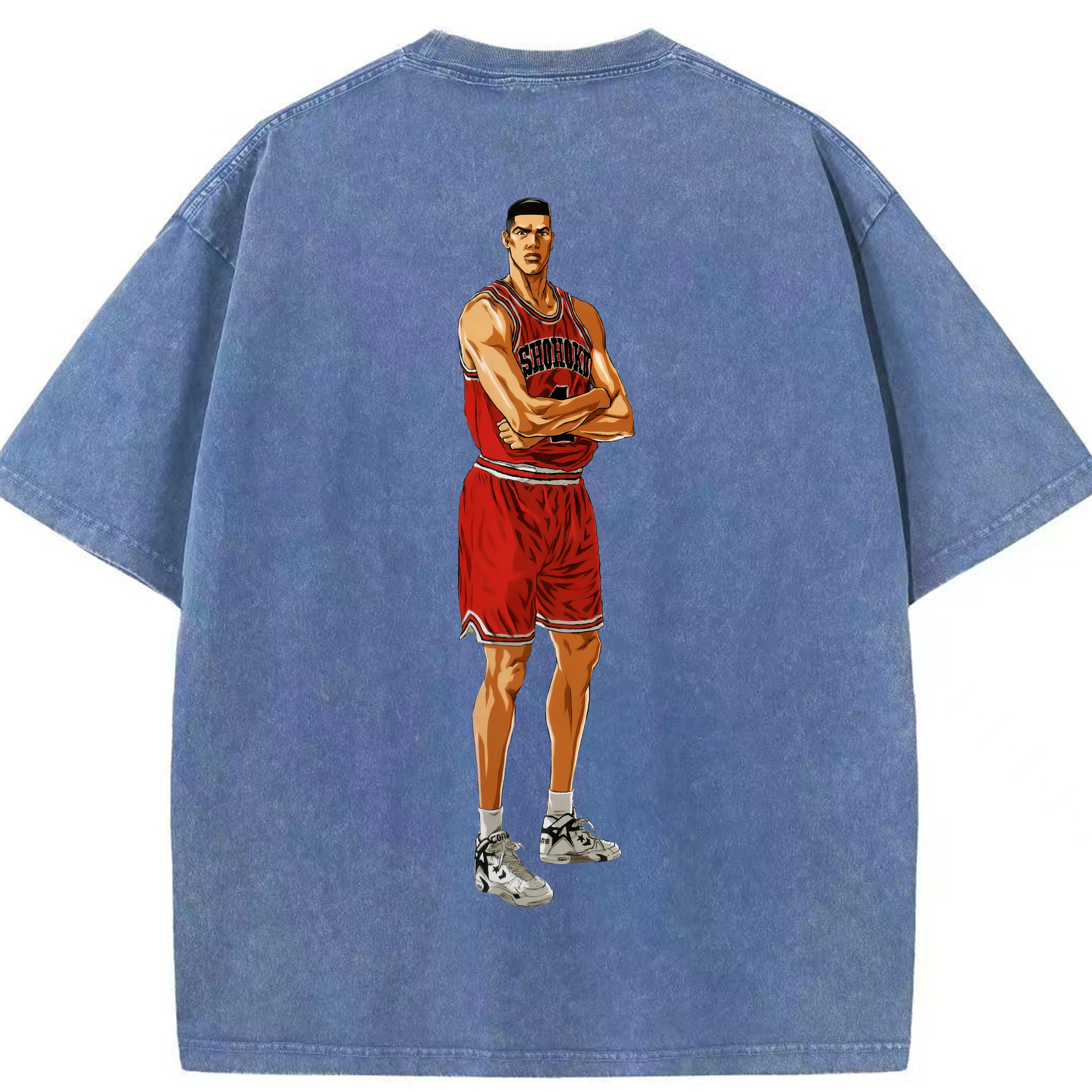 （画像用） SLAM DUNK／スラムダンク 綿100% ヴィンテージ風 半袖Tシャツ（背面プリント）
