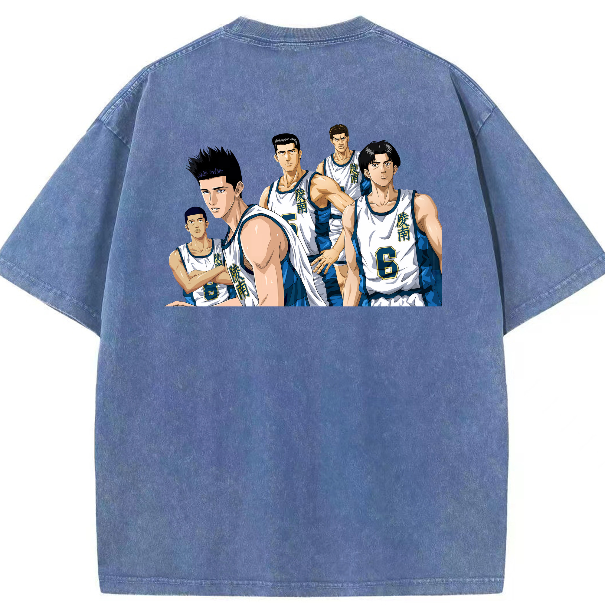 （画像用） SLAM DUNK／スラムダンク 綿100% ヴィンテージ風 半袖Tシャツ（背面プリント）