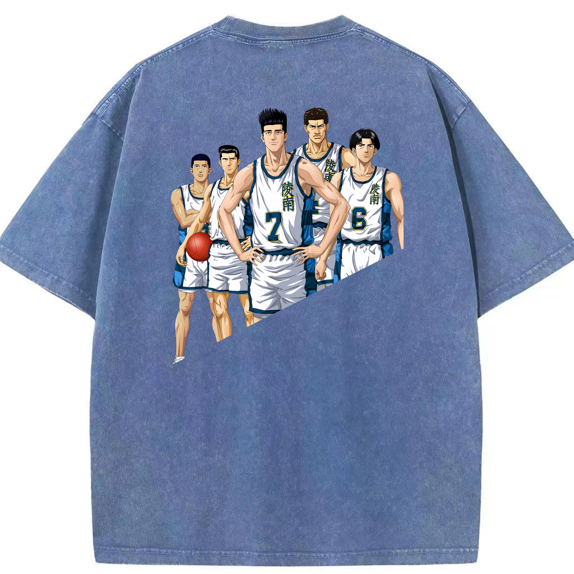 （画像用） SLAM DUNK／スラムダンク 綿100% ヴィンテージ風 半袖Tシャツ（背面プリント）