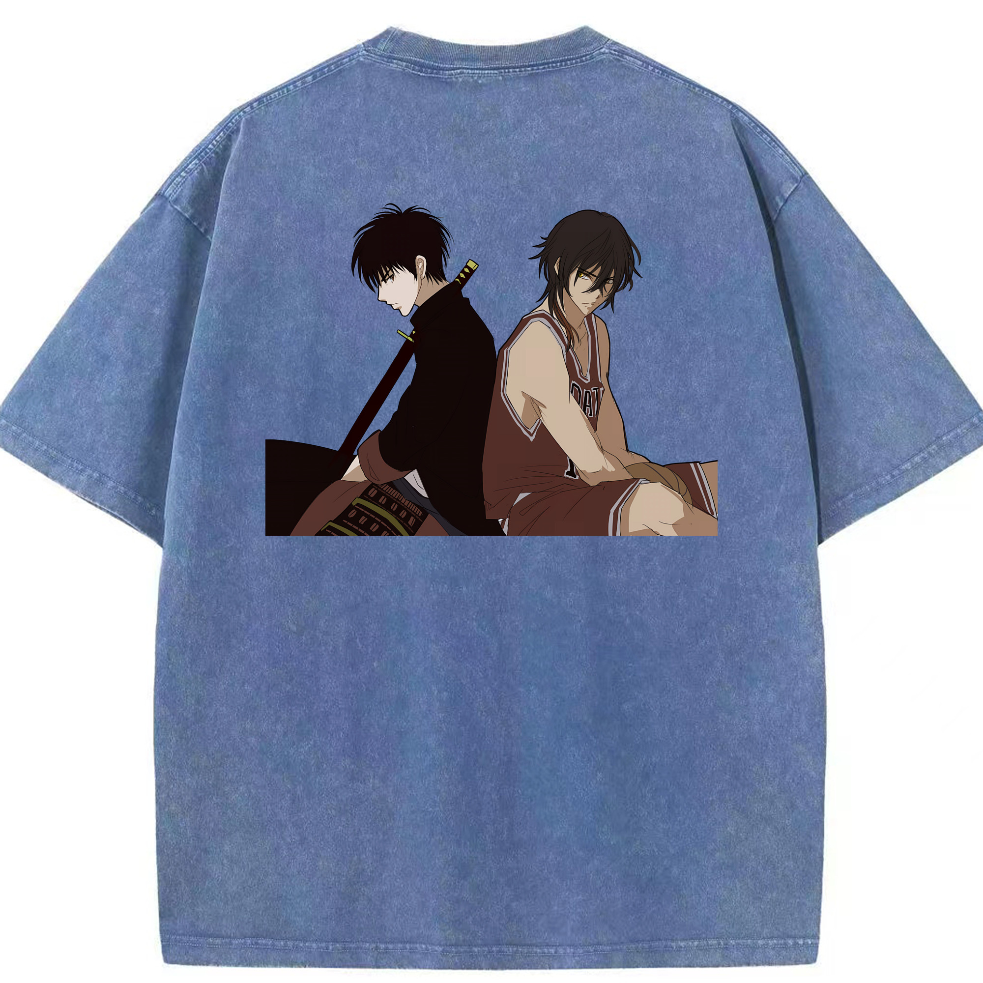 （画像用） SLAM DUNK／スラムダンク 綿100% ヴィンテージ風 半袖Tシャツ（背面プリント）