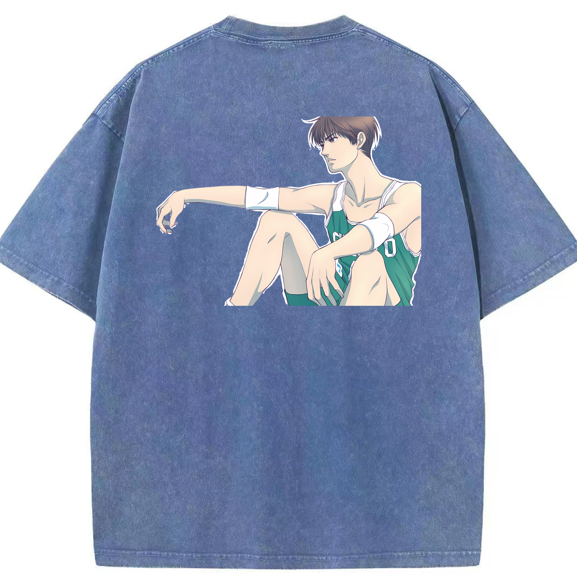 SLAM DUNK／スラムダンク 綿100% ヴィンテージ風 半袖Tシャツ（背面プリント）