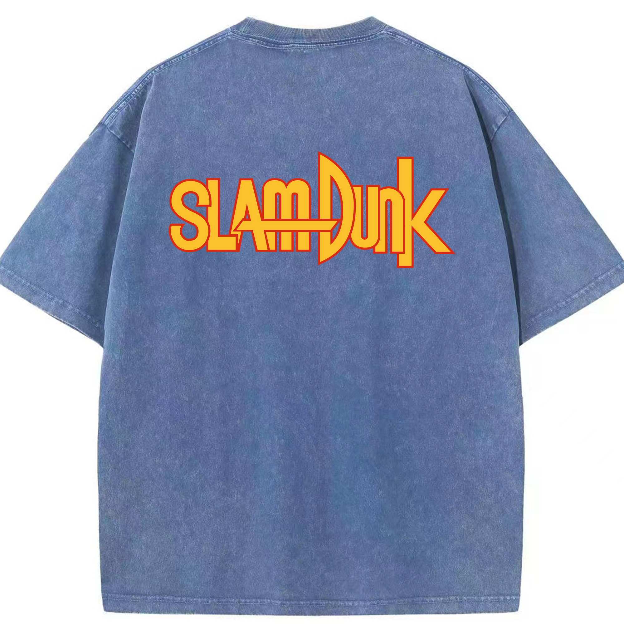 SLAM DUNK／スラムダンク 綿100% ヴィンテージ風 半袖Tシャツ（背面プリント）