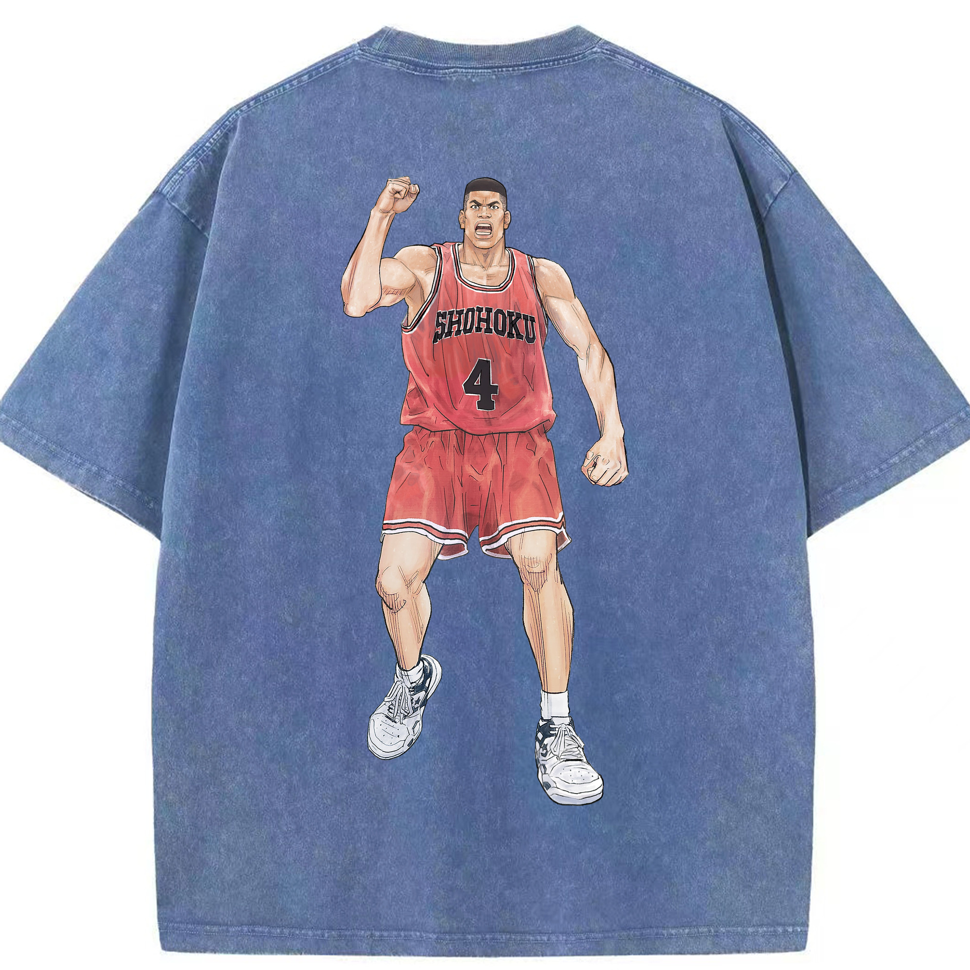 （画像用） SLAM DUNK／スラムダンク 綿100% ヴィンテージ風 半袖Tシャツ（背面プリント）