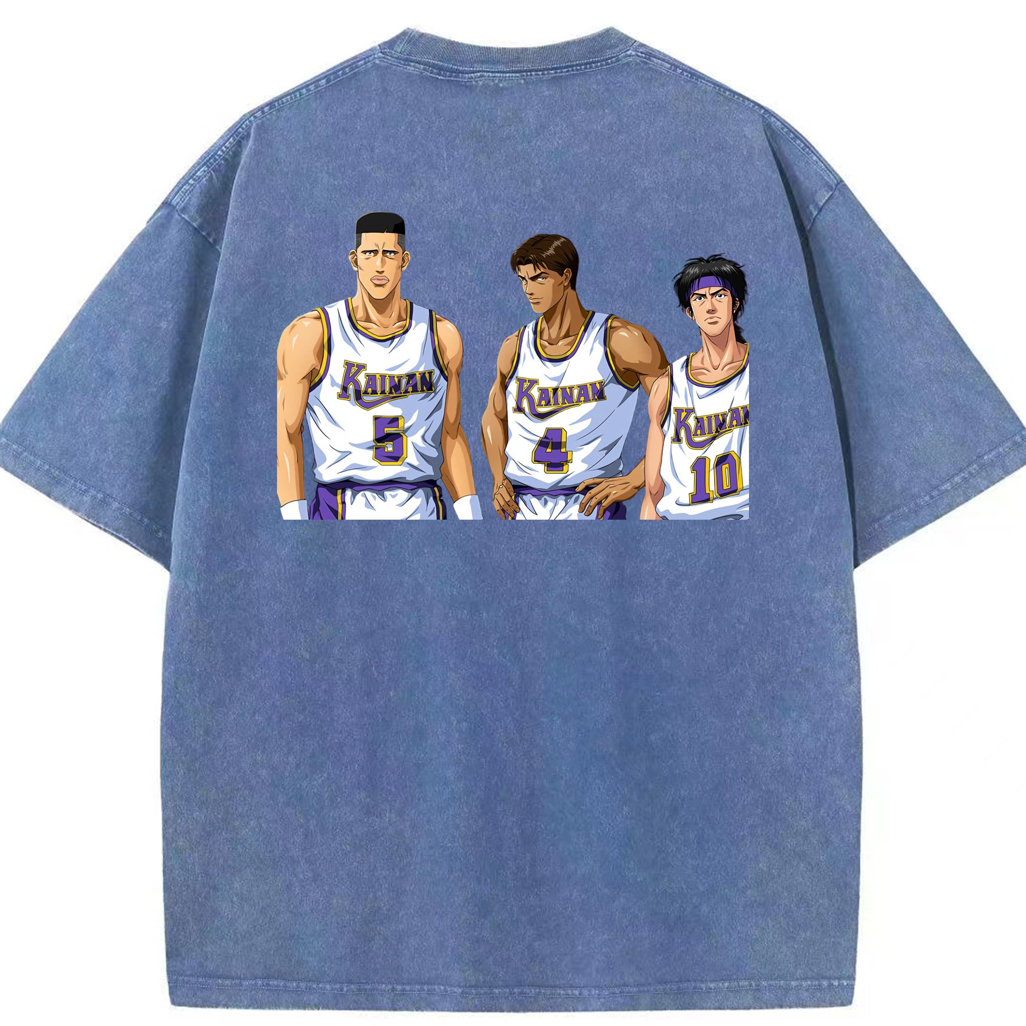 （画像用） SLAM DUNK／スラムダンク 綿100% ヴィンテージ風 半袖Tシャツ（背面プリント）