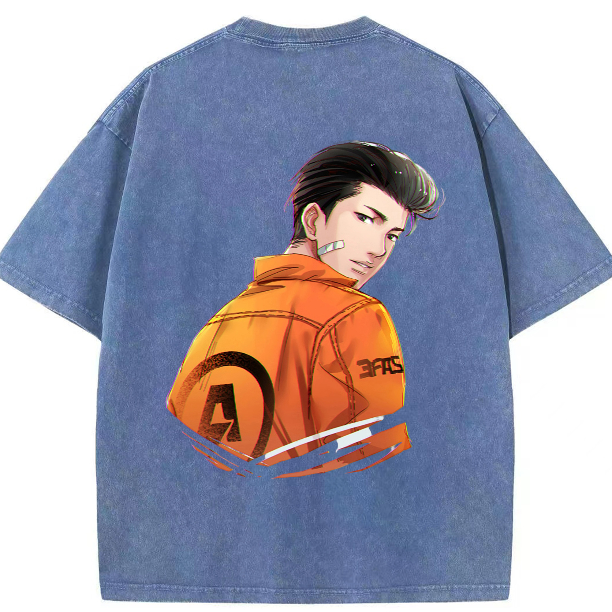 SLAM DUNK／スラムダンク 綿100% ヴィンテージ風 半袖Tシャツ（背面プリント）