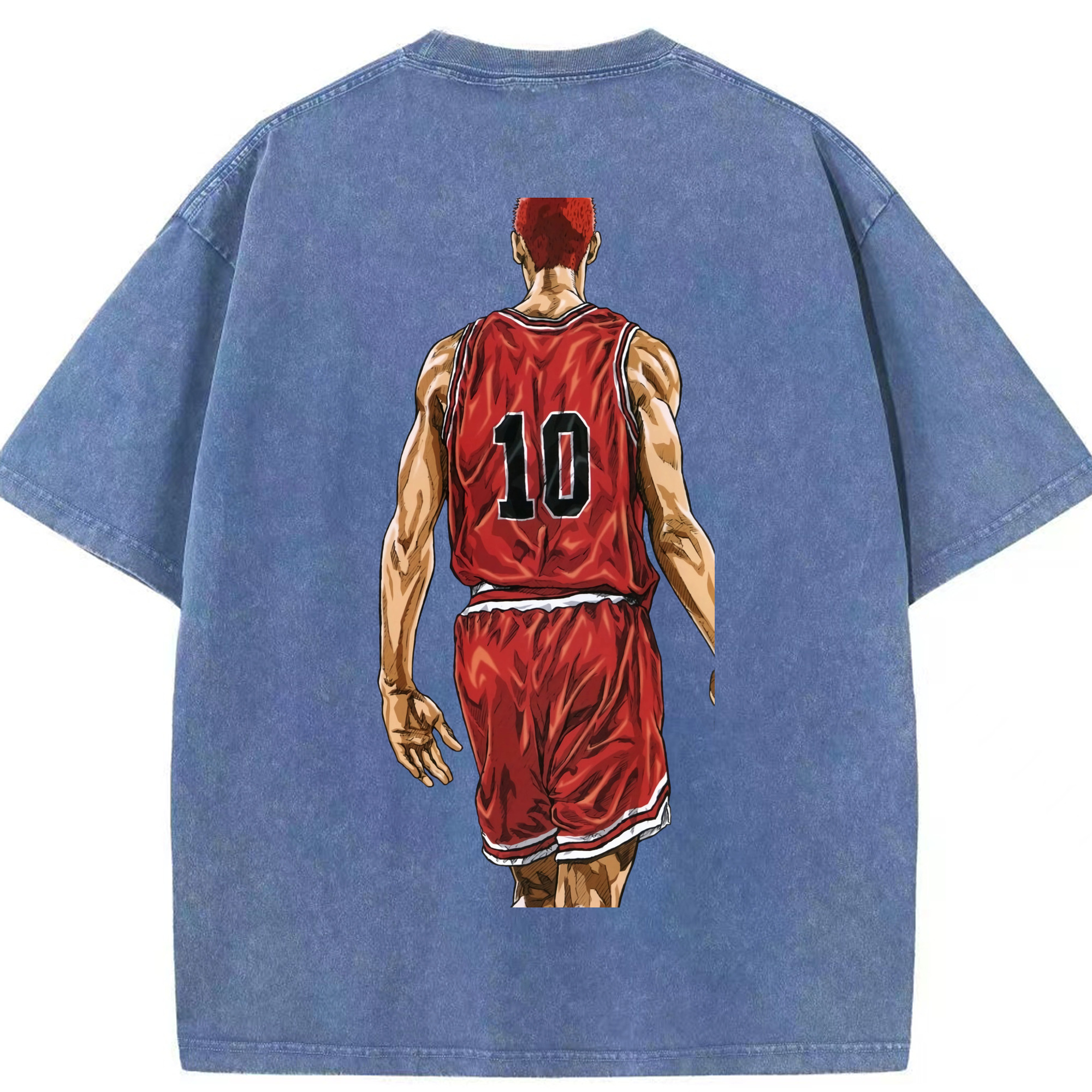 （画像用） SLAM DUNK／スラムダンク 綿100% ヴィンテージ風 半袖Tシャツ（背面プリント）